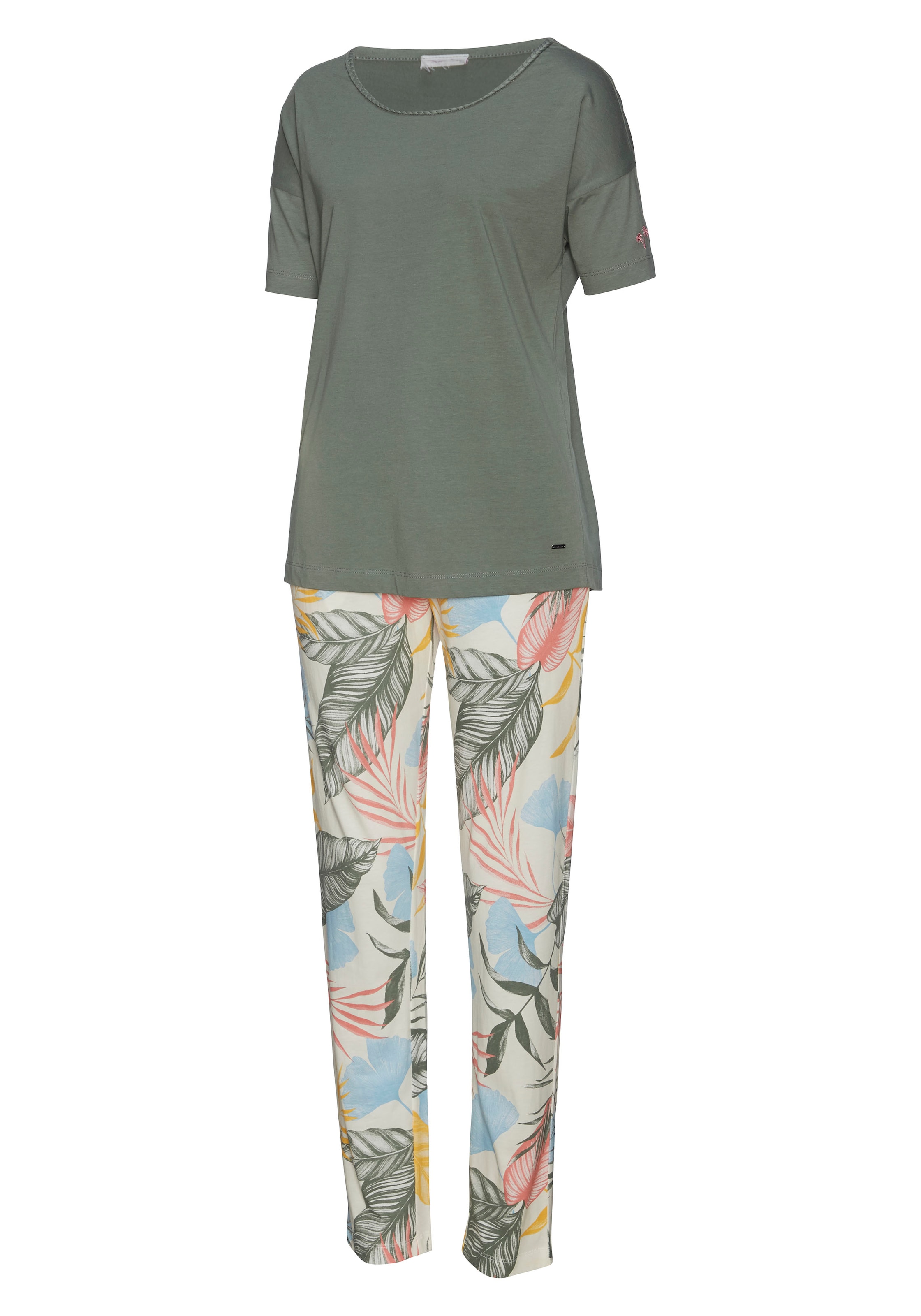 Vivance Dreams Pyjama, (2 tlg.), mit floralem Druck