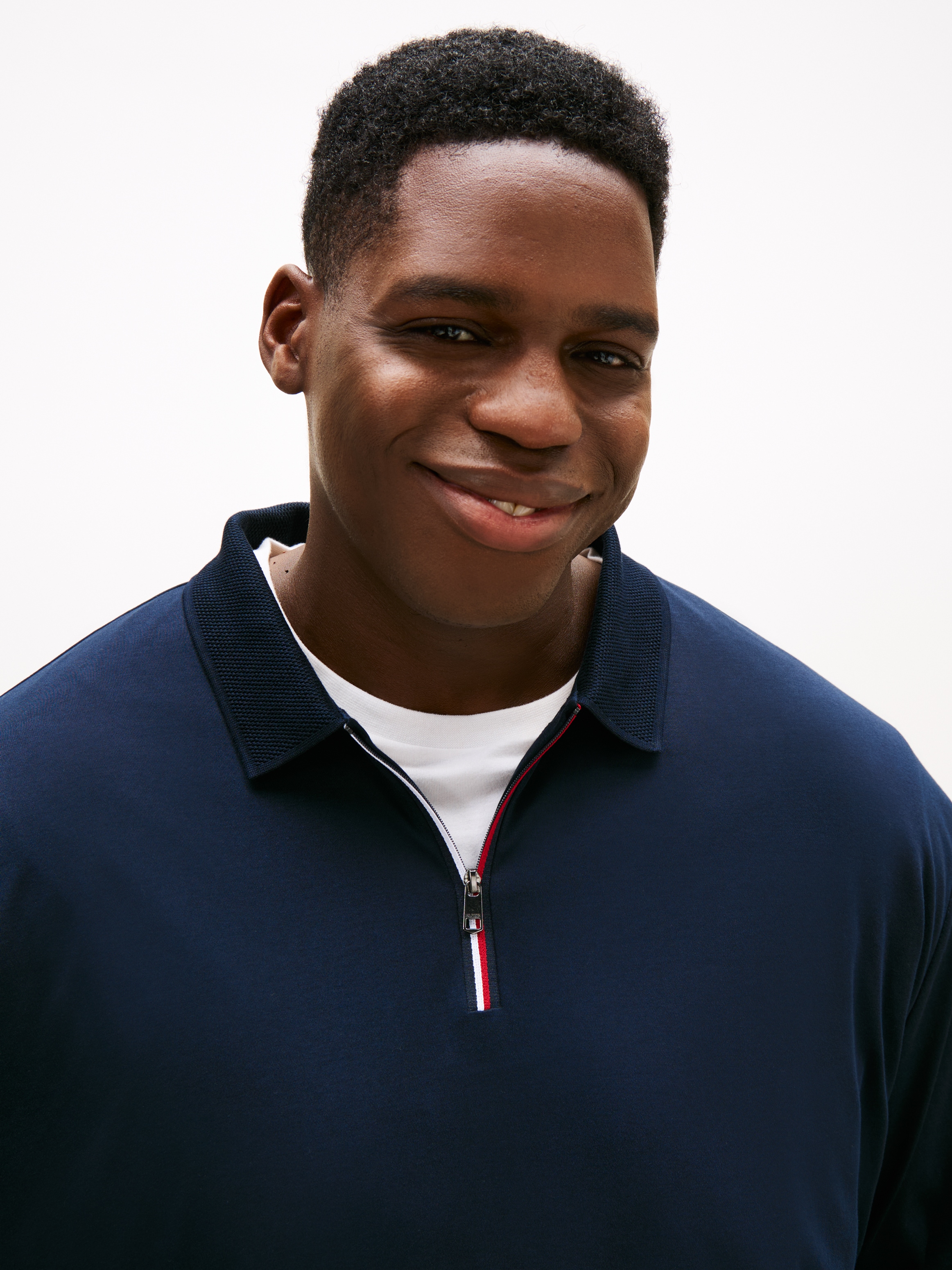 Tommy Hilfiger Big & Tall Polo à manches longues »ZIP INTERLOCK POLO« Grosse Grössen