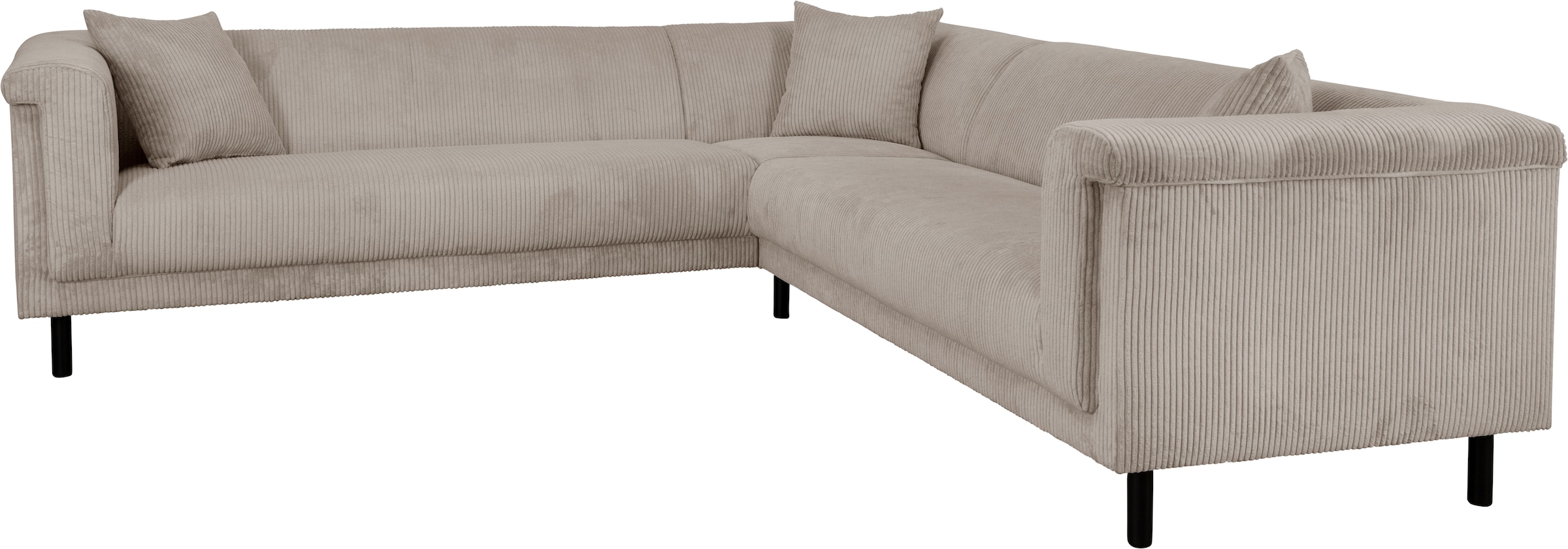Home affaire Ecksofa »AGNIA L-Form   B/T/H: 244/244/71 cm« incl. Zierkissen, gleichschenklig, auch in Cord