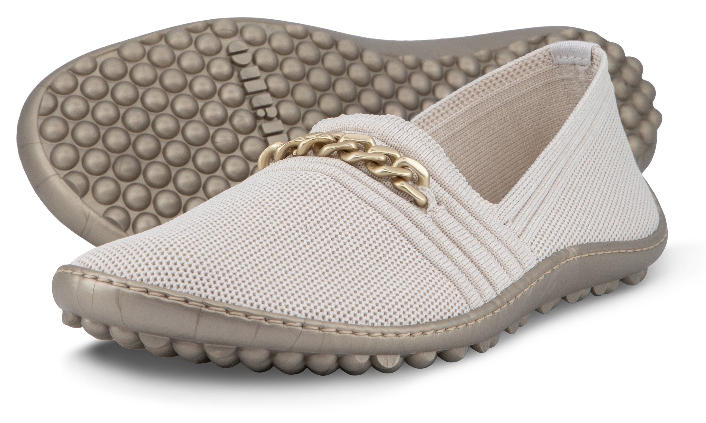 Leguano Chaussures pieds nus »LADY FAMOUS«  flats, ballerines, chaussures confort avec chaîne décorative dorée