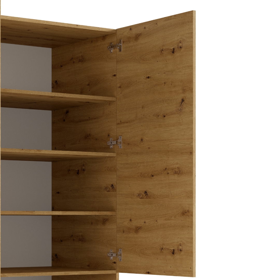INOSIGN Kleiderschrank »LAREDO Wäscheschrank komplette Innenausstattung, Masse 158,3/200,5/55cm«, Garderobe mit offenem Fach, 3 Türen und 2 Schubladen, FSC
