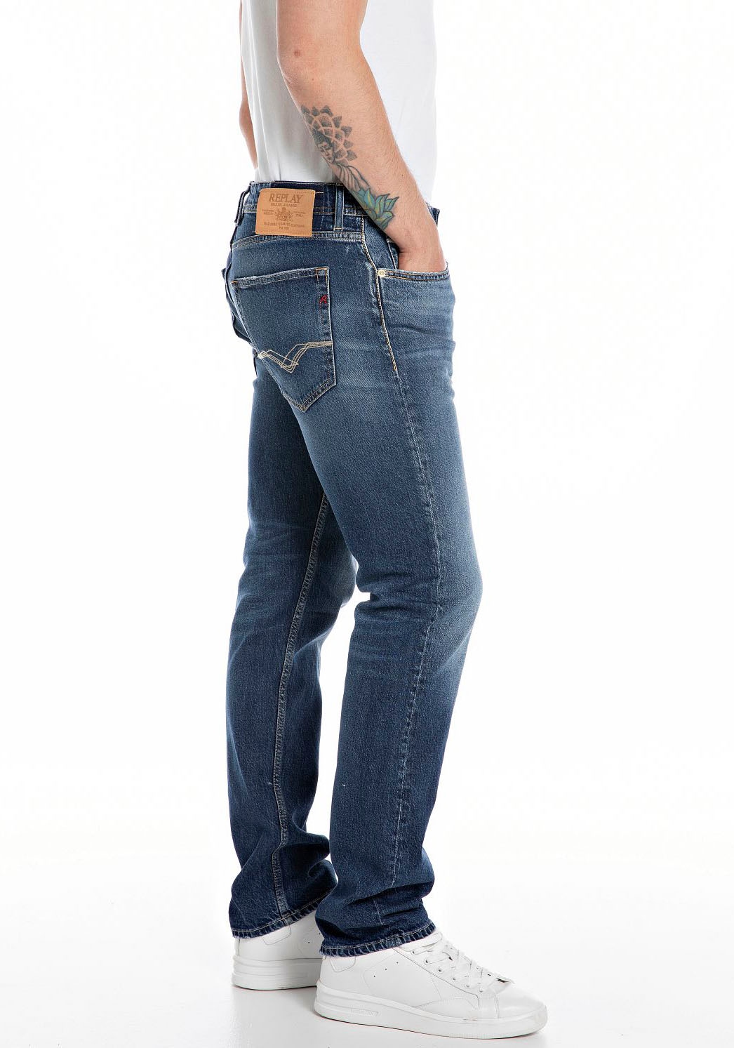 Replay Straight-Jeans »GROVER«, in vielen verschiedenen Waschungen, mit Stretch