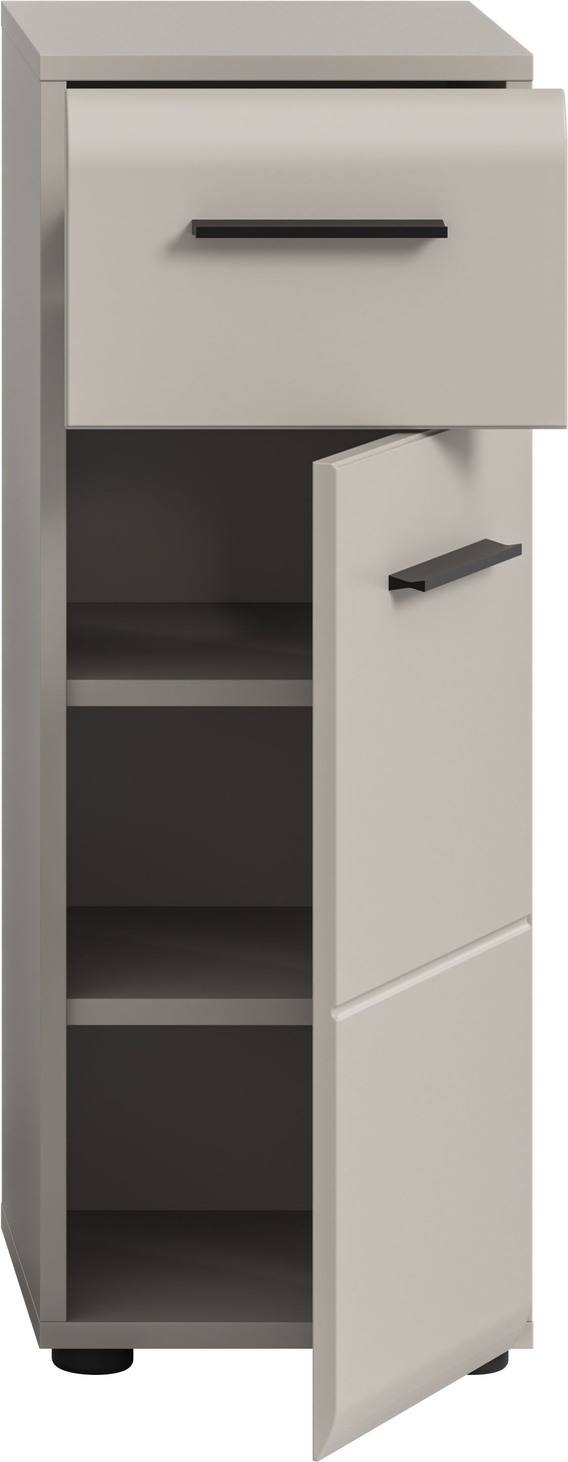 welltime Unterschrank »FLORENZ,  Höhe 80 cm, 1 Tür, 1 Schubkasten« TOPSELLER!, 1 Stk. tlg. Türanschlag wechselbar, hochwertige MDF Front, Badschrank, Bad