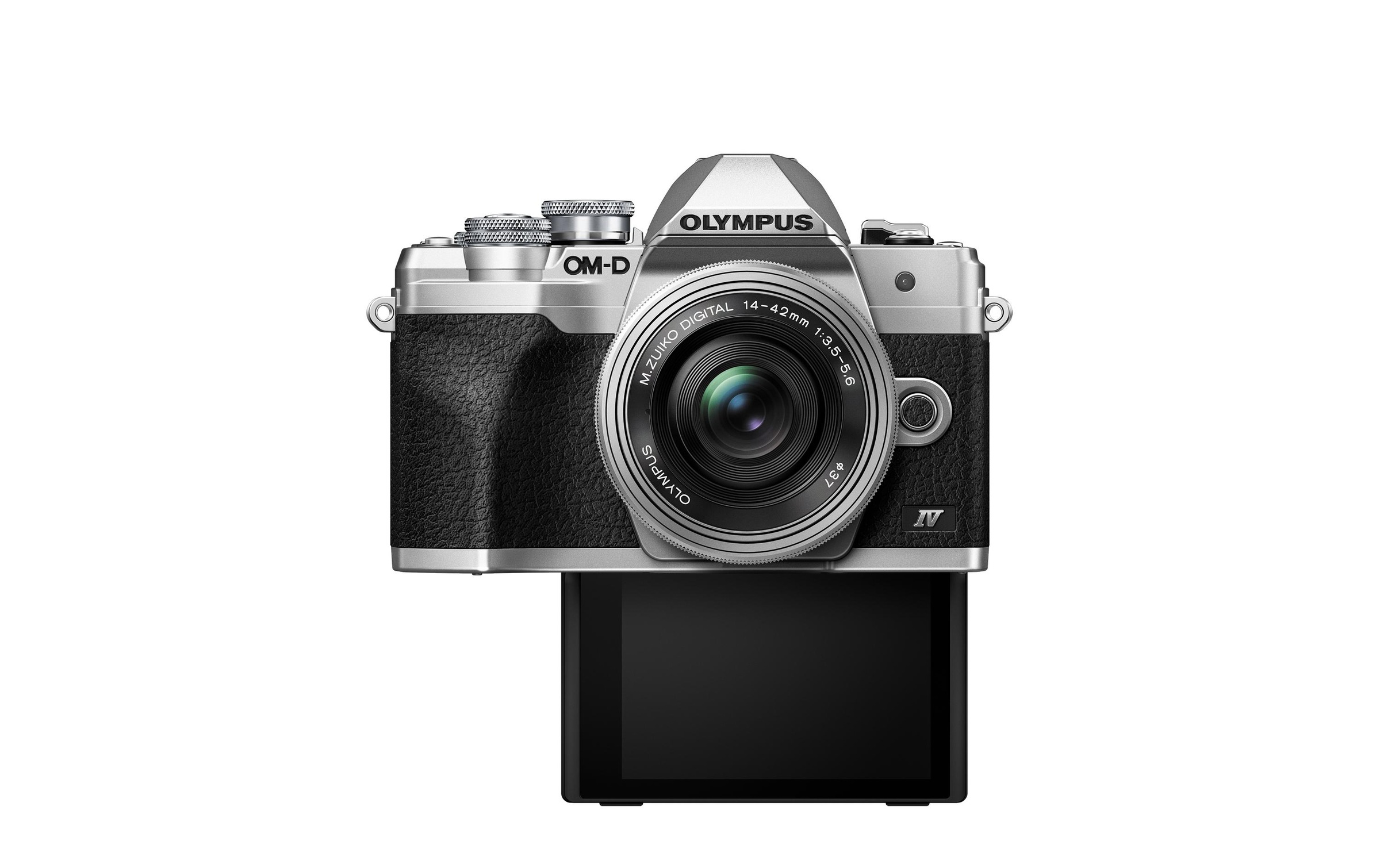 Olympus Kompaktkamera »E-M10 Mark IV Kit 14-42 Silber«, 20,3 MP, WLAN (WiFi)