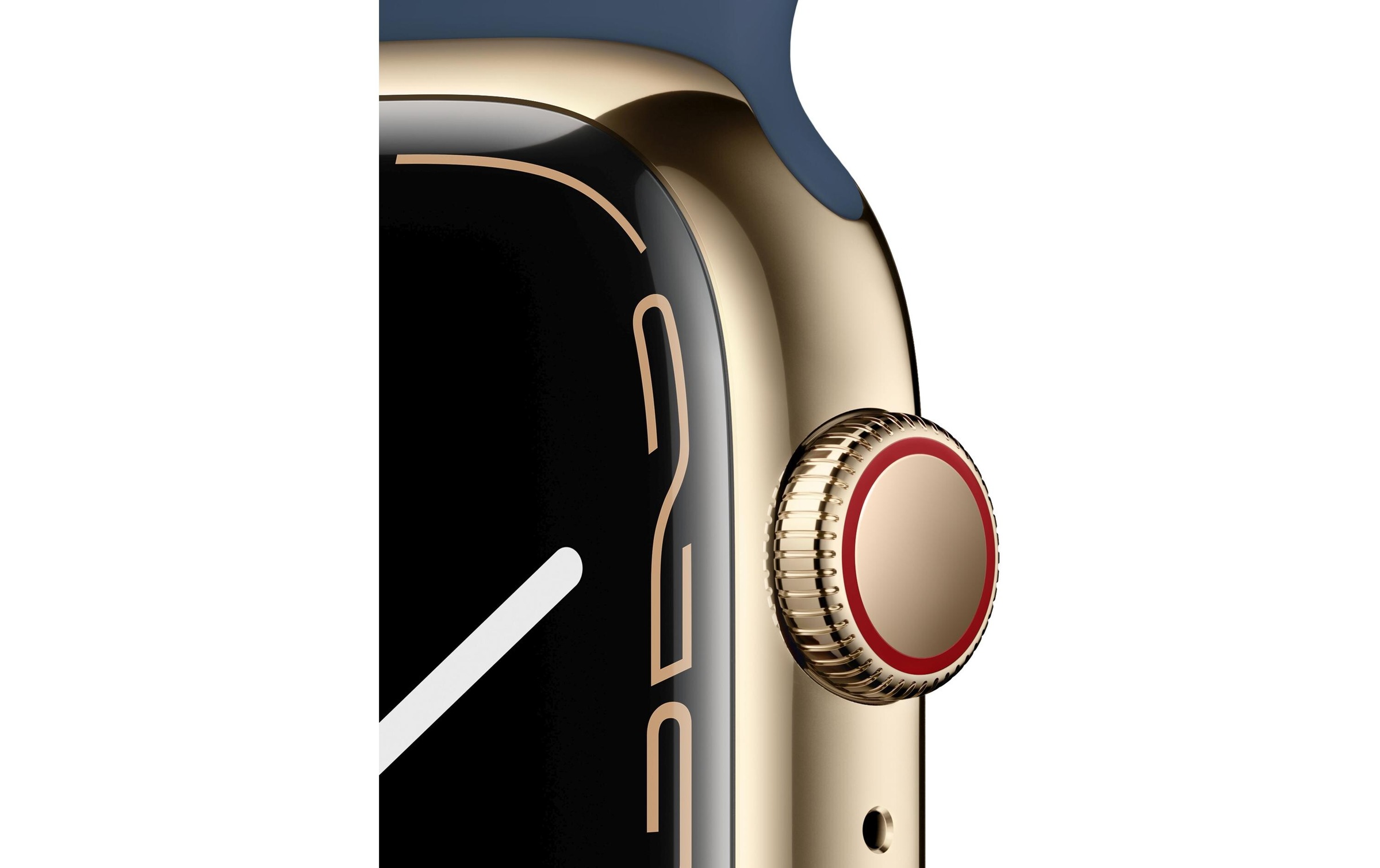 Apple Smartwatch »Series 7, GPS + Cellular, 45 mm Edelstahl-Gehäuse mit Sportarmband«, Watch OS, MN9M3FD/A