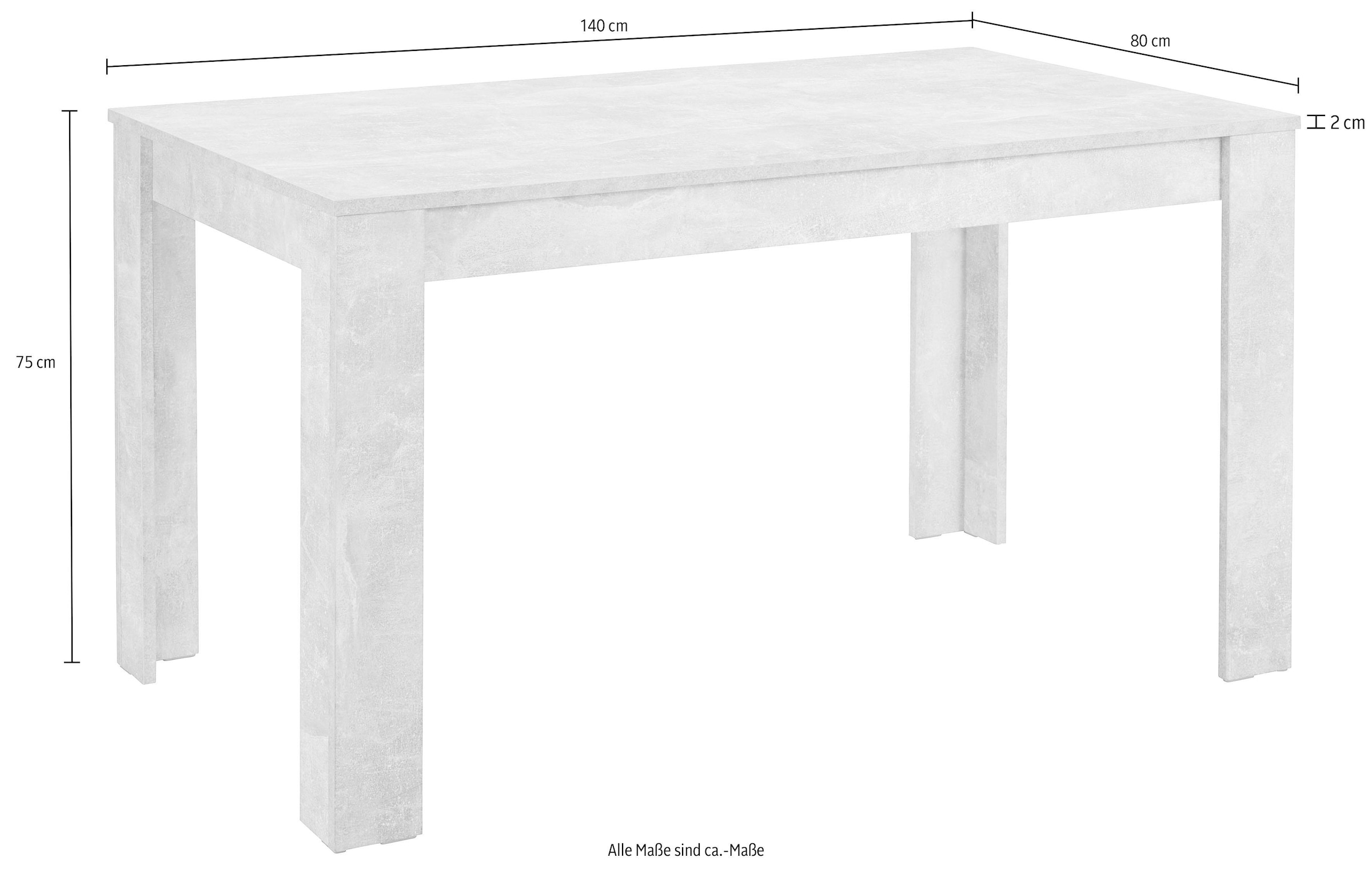 Homexperts Essgruppe »Nitro«, (Set, 7 tlg.), Tisch - Breite 140 cm + 6  Stühle jetzt kaufen