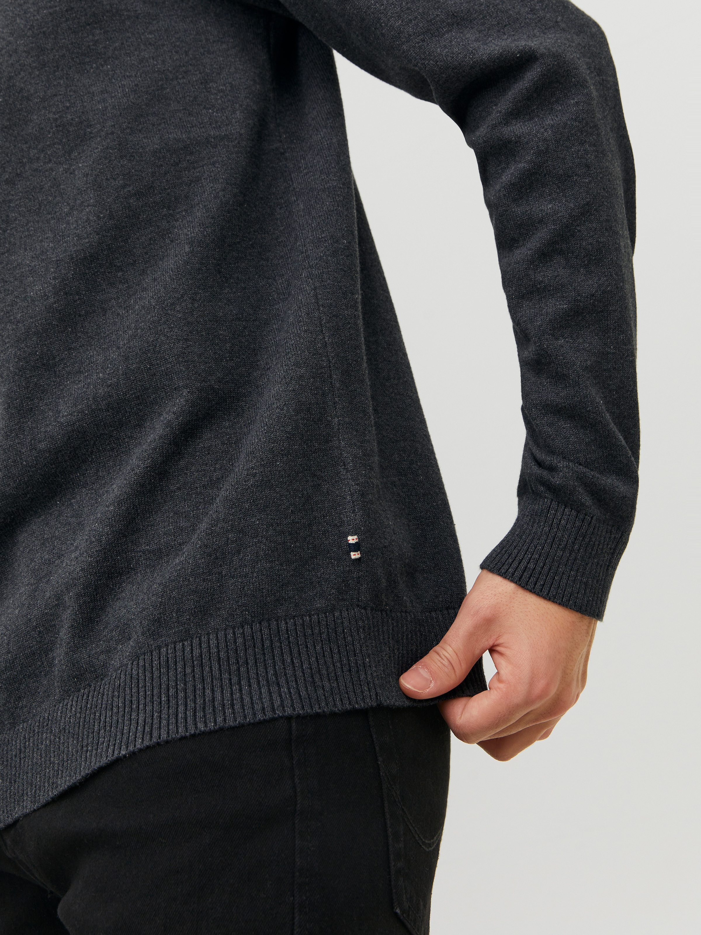 Jack & Jones Pull à col rond »JJEBASIC mit Rundhals, ideal für Job und Freizeit« unifarben, modisch, slim fit, Baumwolle, Rundhals