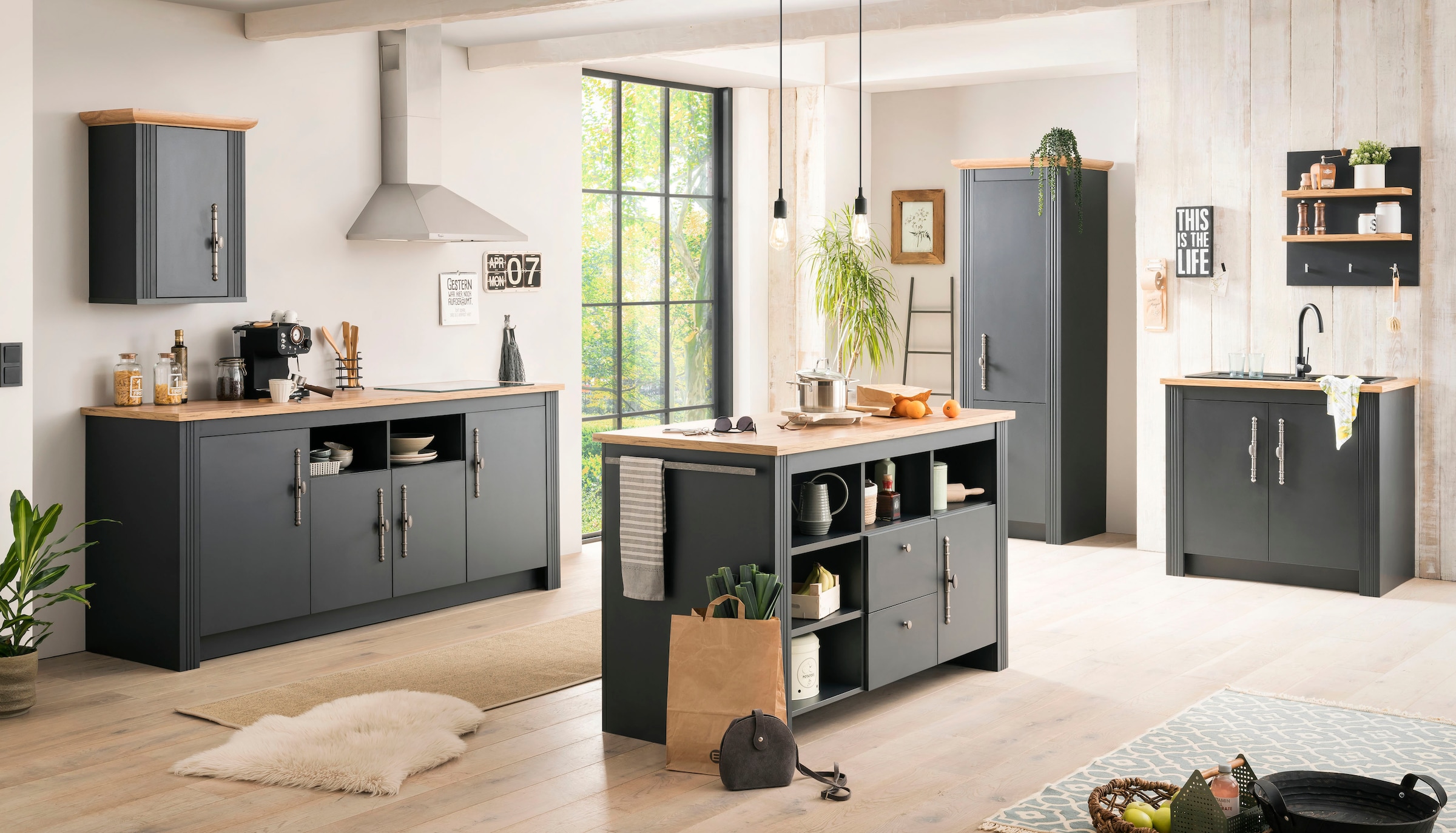 GOODproduct Küche »KS-Westminster« Breite 366 cm, ohne E-Geräte