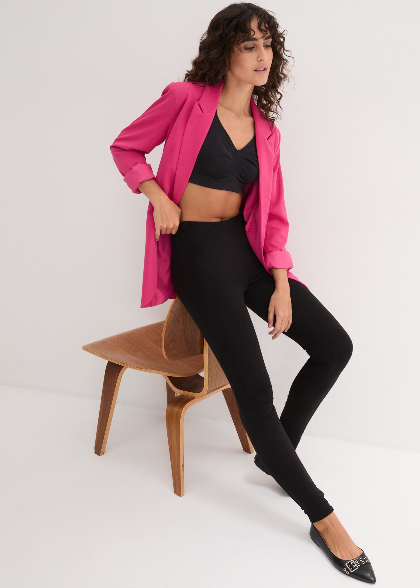 bonprix Leggings  aus Baumwolle und Elasthan, schmale Passform, mit Elastikbund