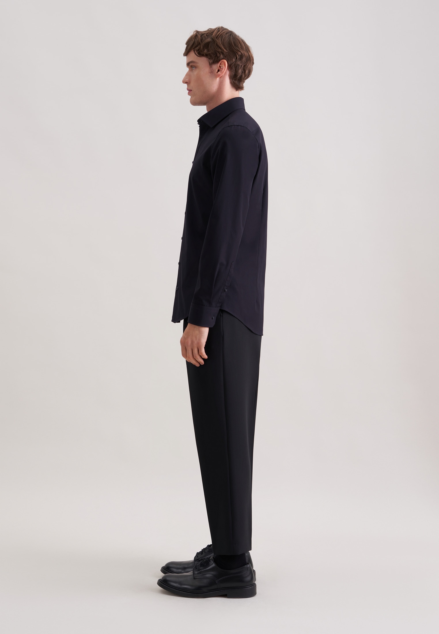 seidensticker Chemise d'affaires »Schwarze Rose« Slim 1/1 Kentkragen Uni