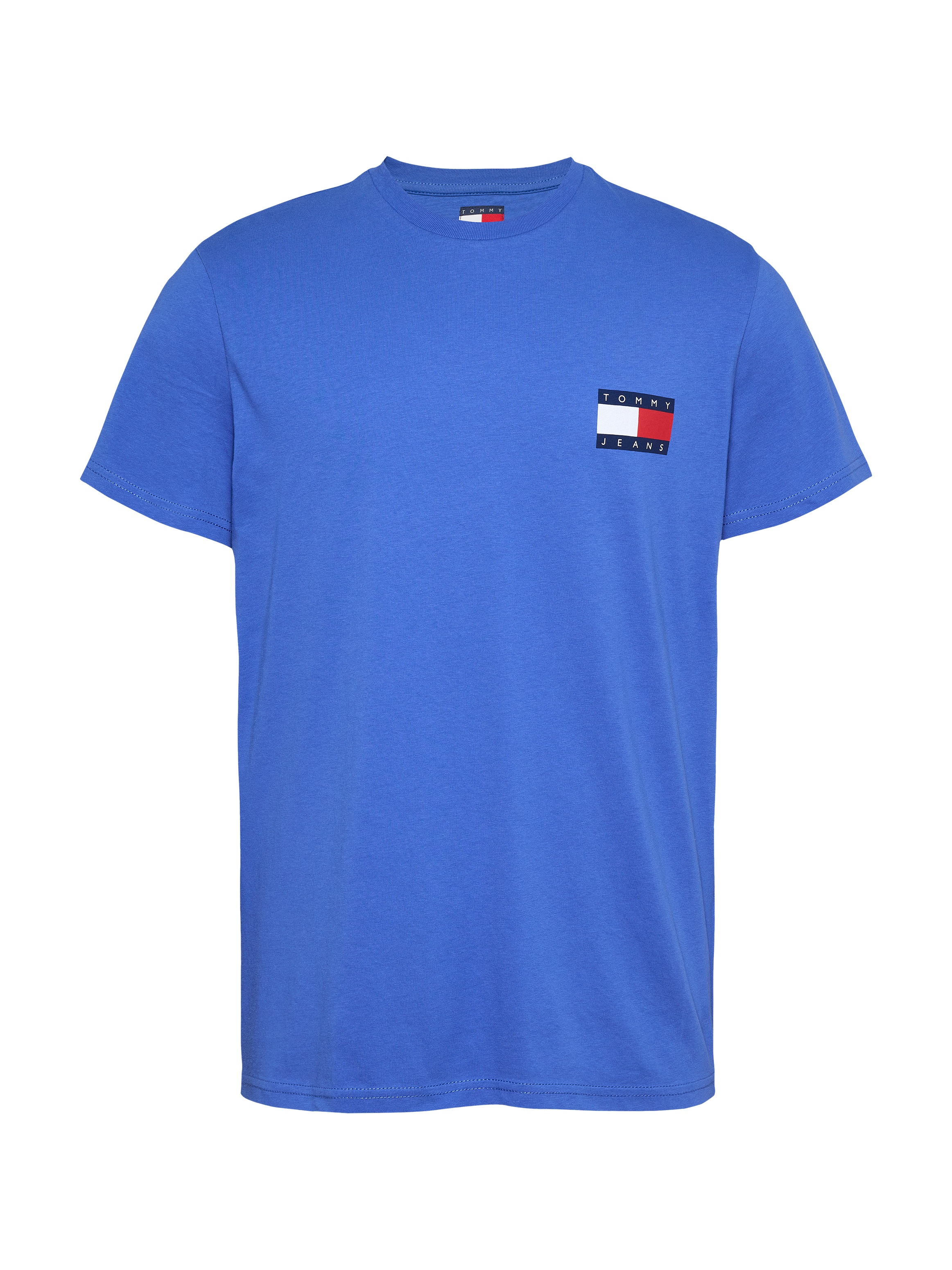 Tommy Jeans T-Shirt »TJM SLIM ESSENTIAL FLAG TEE EXT«, Mit Rundhalsausschnitt