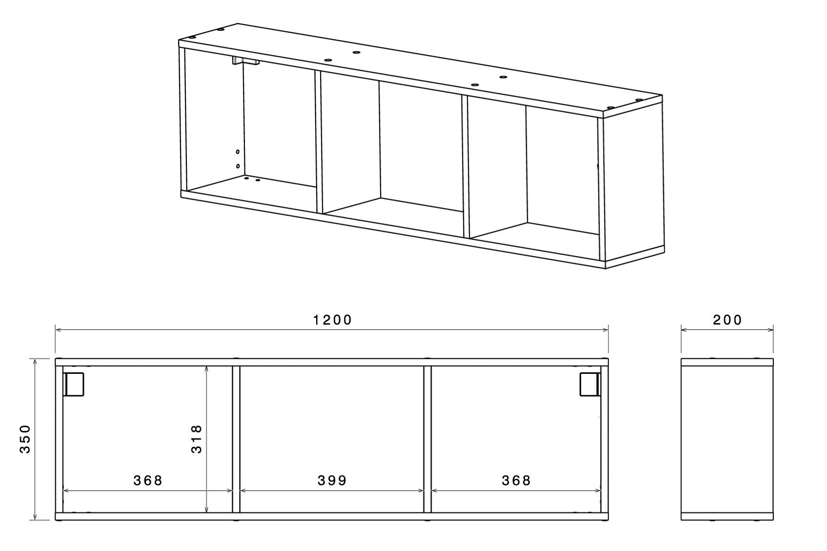 Parisot Schrank-Set »Wave 1, Küchenschrank, Buffetset, Küche« Set, 4xUnterschrank, Theke/Arbeitsplattenergänzung.,3x Hochschrank, Regal, 9 Stk. tlg.