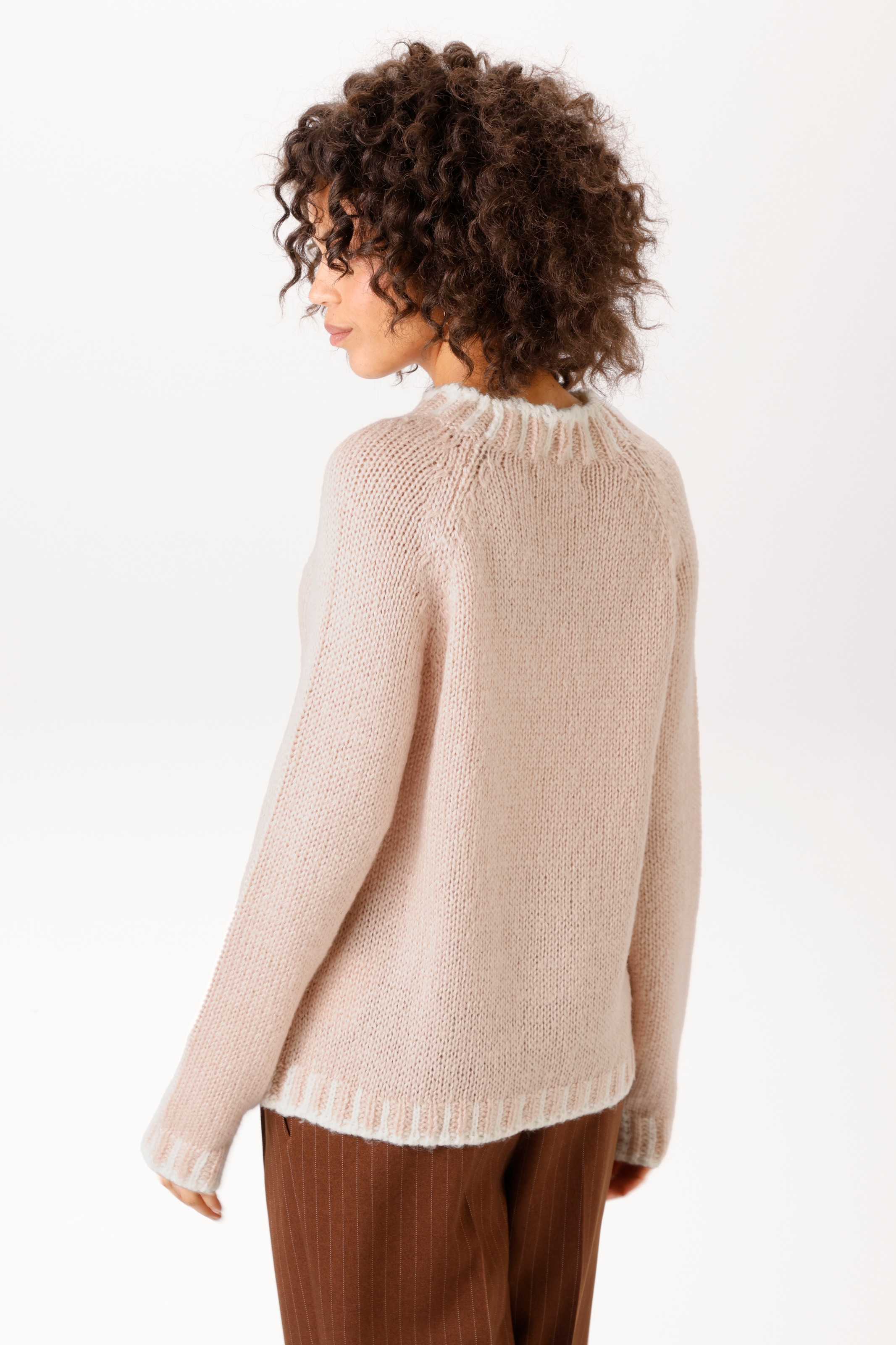 Aniston CASUAL Pull en tricot avec bords côtes à motifs