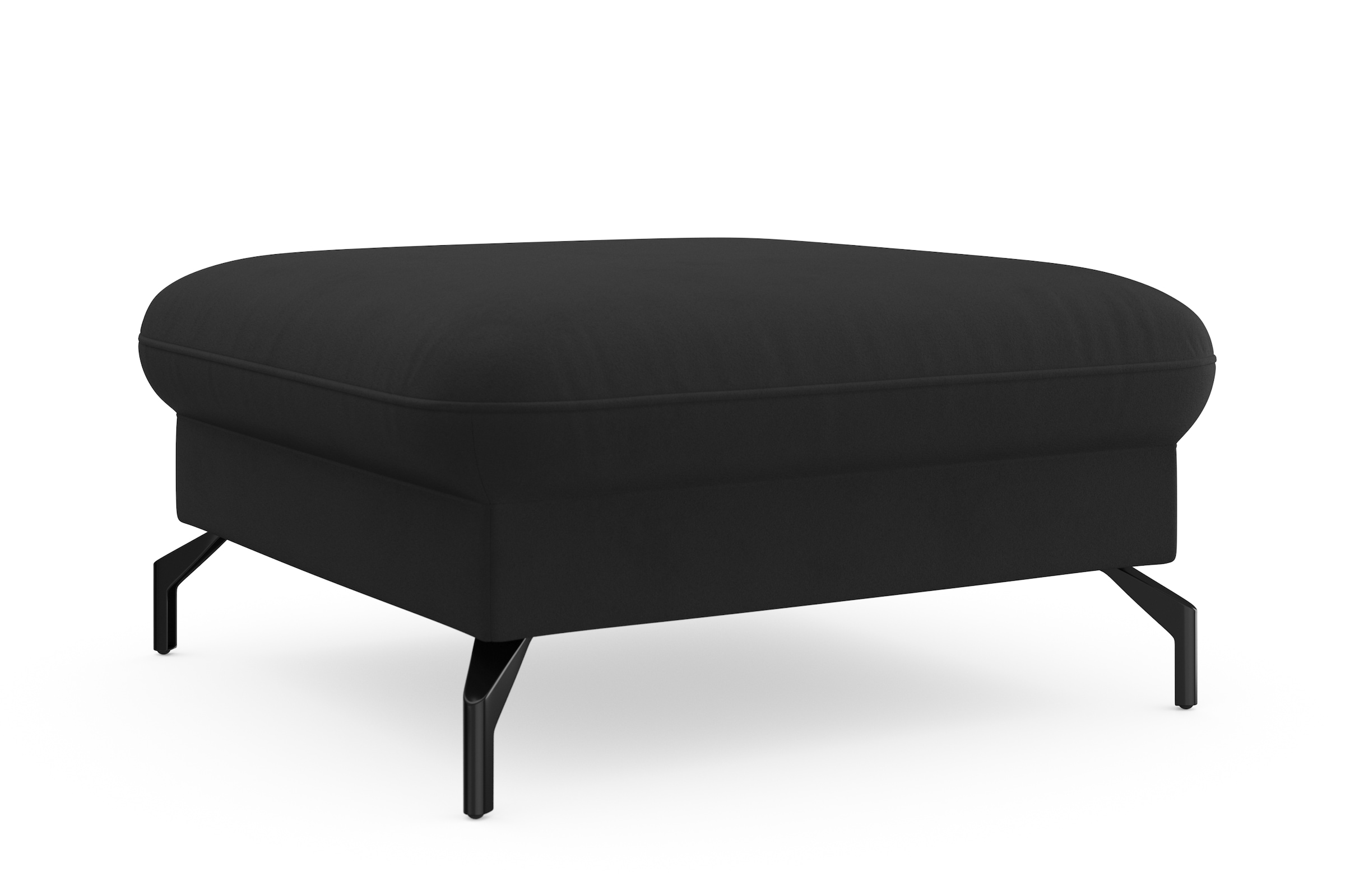 sit&more Hocker »Fashion«, inklusive Federkern, mit hochwertigen, schwarzen Metallfüssen
