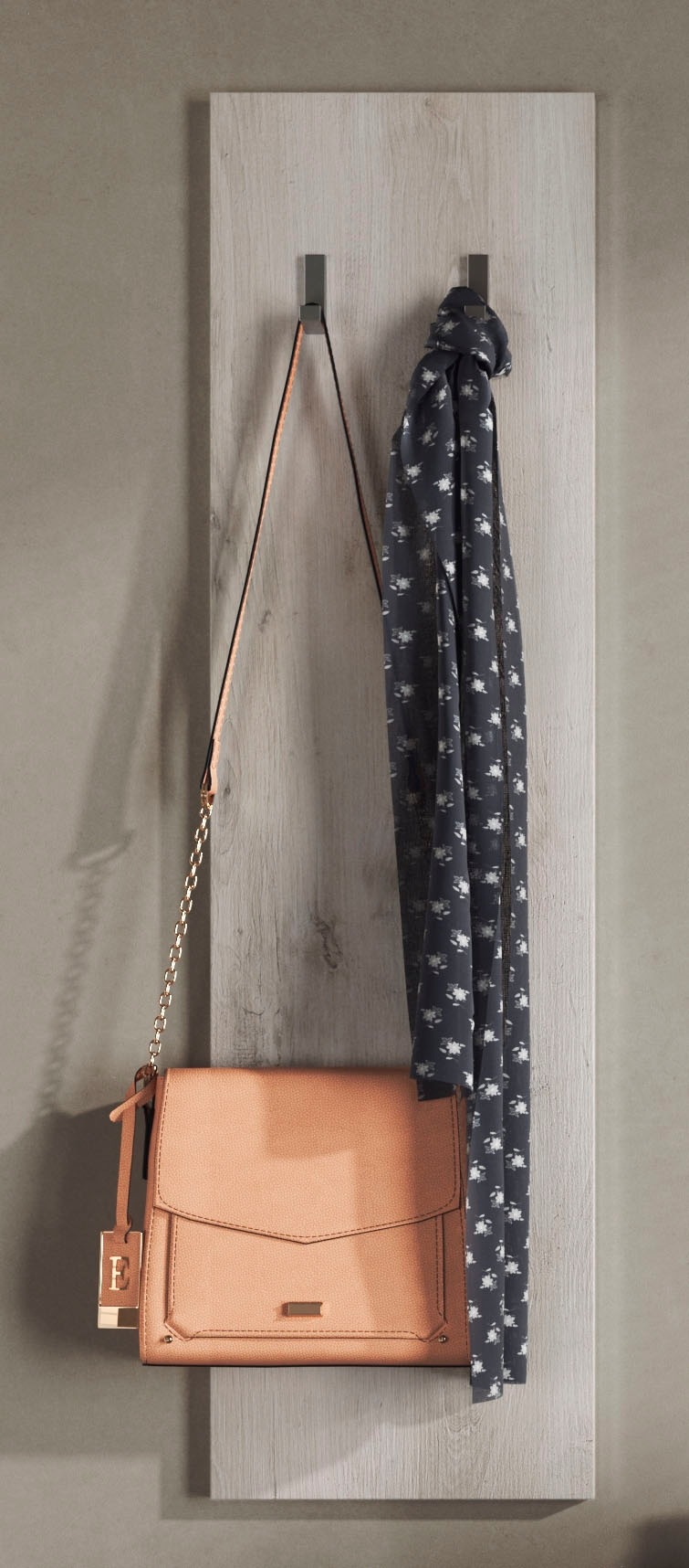 Home affaire Panneau de vestiaire »Basic mit 2 Haken Breite 31 cm, Höhe 110 cm, Wandgarderobe,« Höhe 110 cm