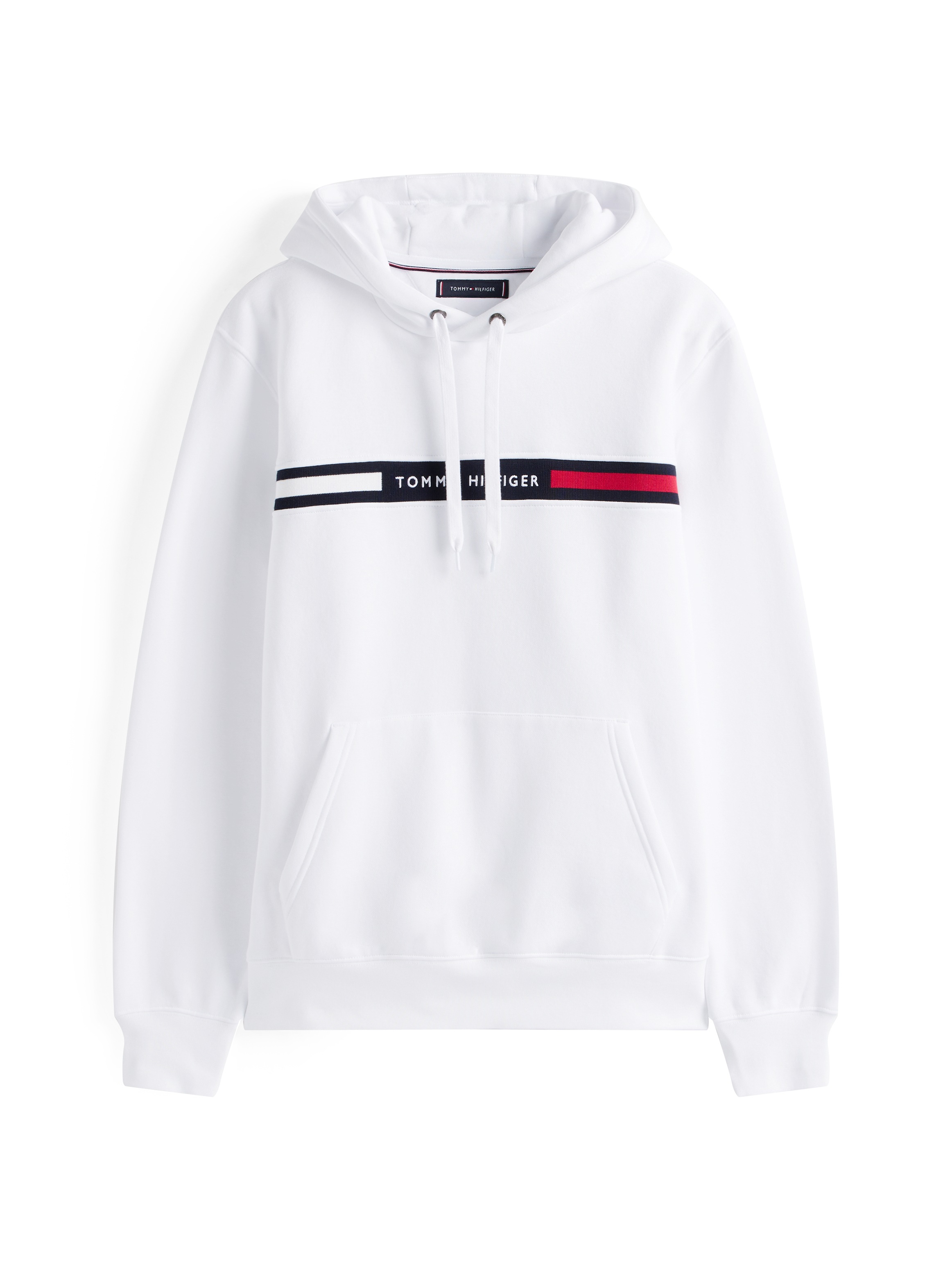 Tommy Hilfiger Kapuzensweatshirt »HILFIGER CHEST INSERT HOODY mit Kapuze und Logoschriftzug«, unifarben, casual, regular fit, Baumwollmix, Kapuze