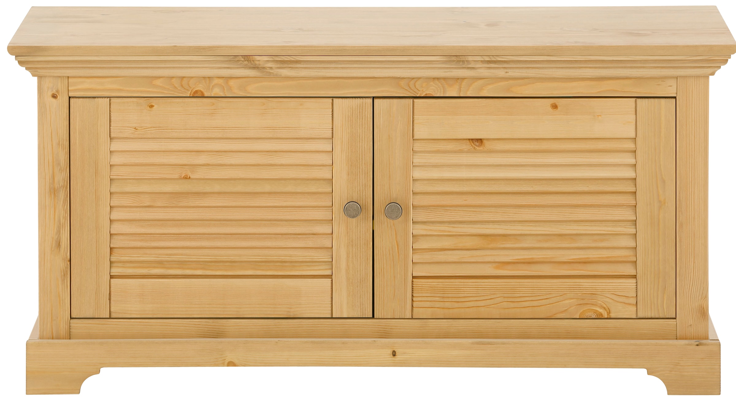 Image of GOODproduct Schuhbank "Ayanna, Bank, Sitzbank, im Landhausstil, FSC" Sitzbank aus massiver Kiefer, FSC, Breite 110 cm, Sitzhöhe 53 cm