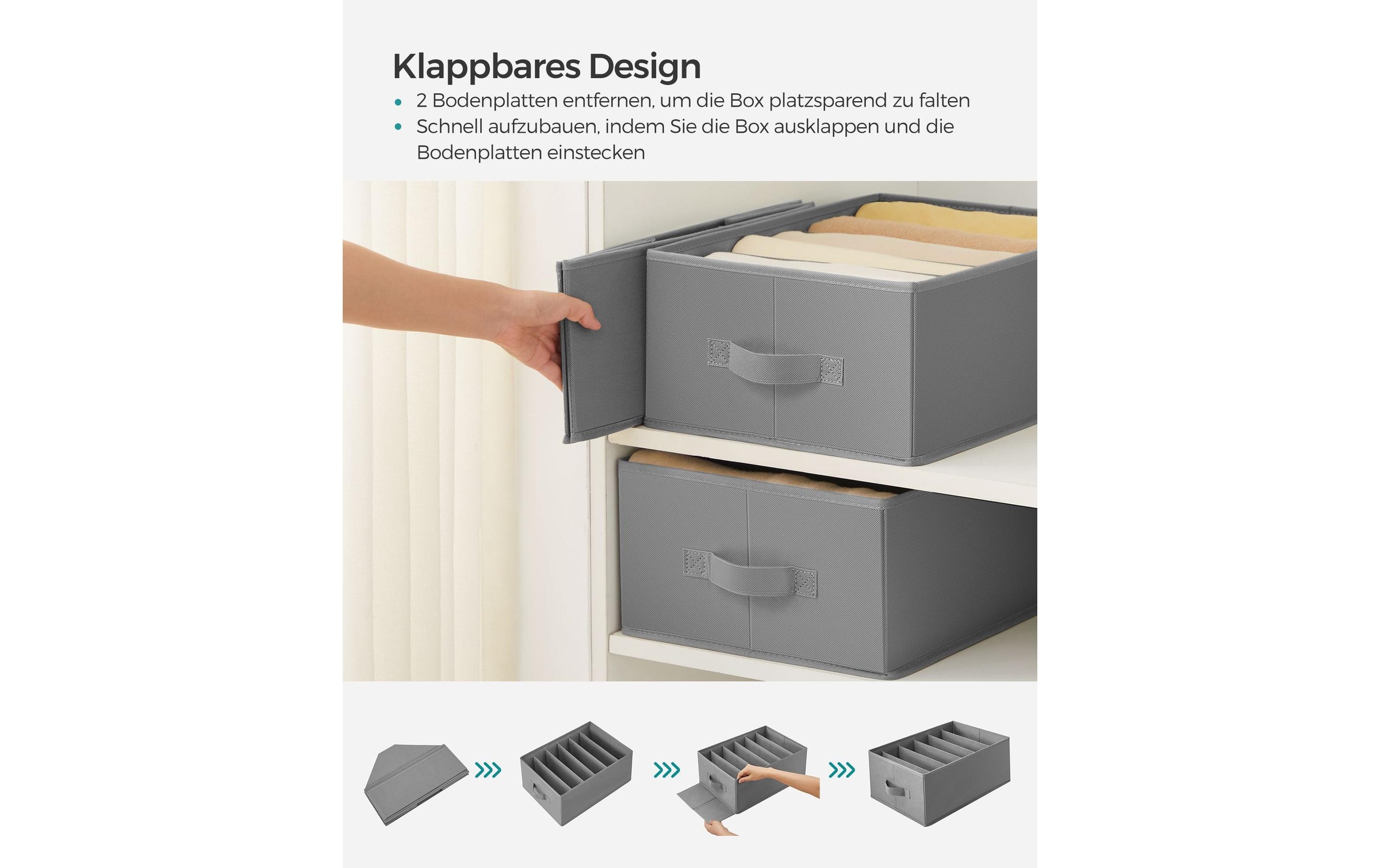 SONGMICS Boîte de rangement »faltbar 4-er Set«