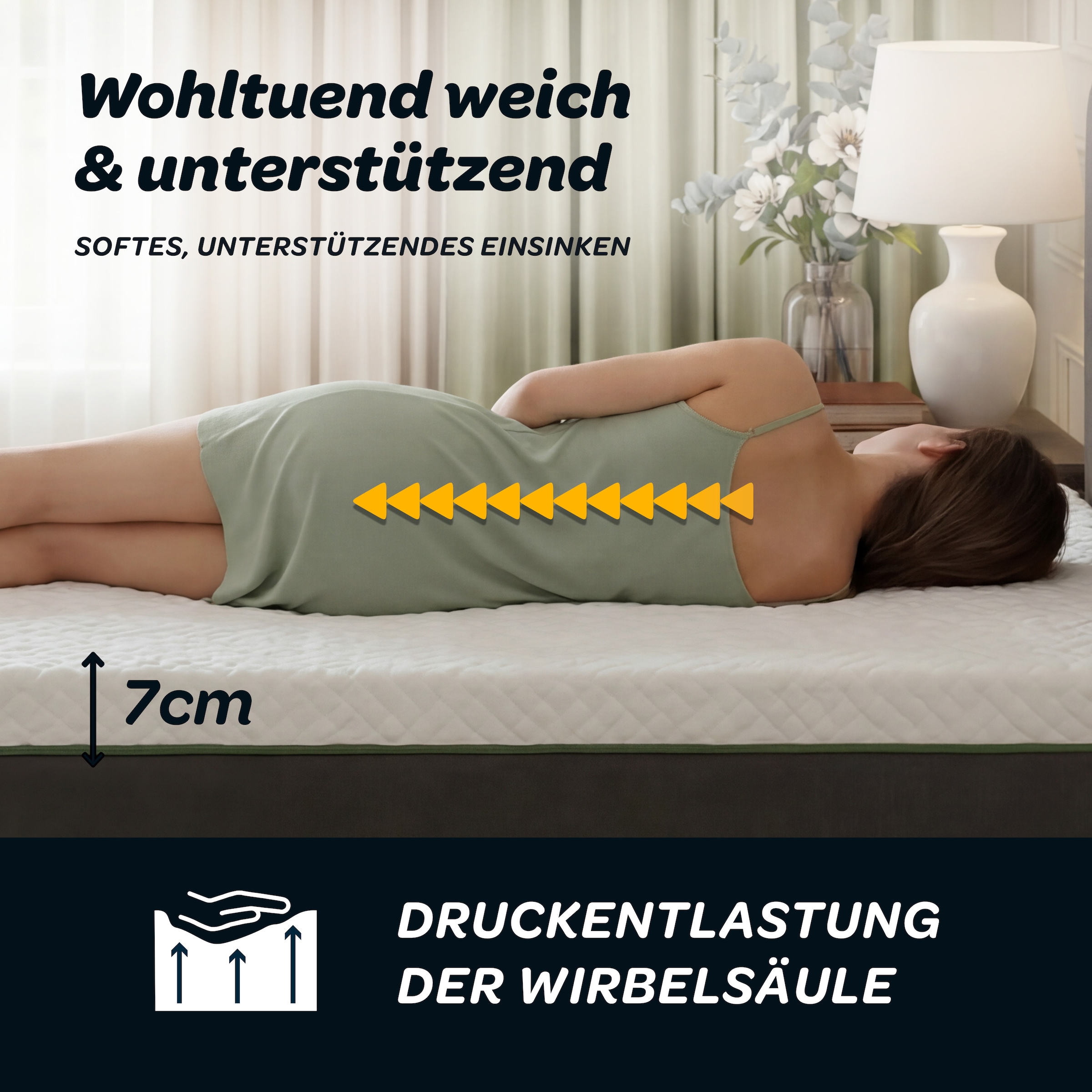 Dunlopillo Topper »Dunlopillo Supreme« Idéal pour les personnes sujettes à la transpiration nocturne