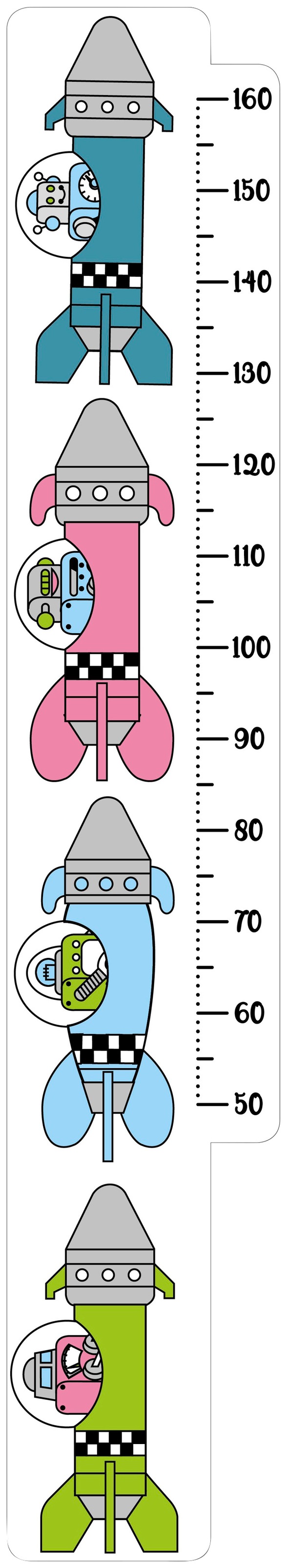 Image of MySpotti Wandsticker »Mess mich Raketen«, (1 St.), zum Messen der Körpergrösse bei Ackermann Versand Schweiz