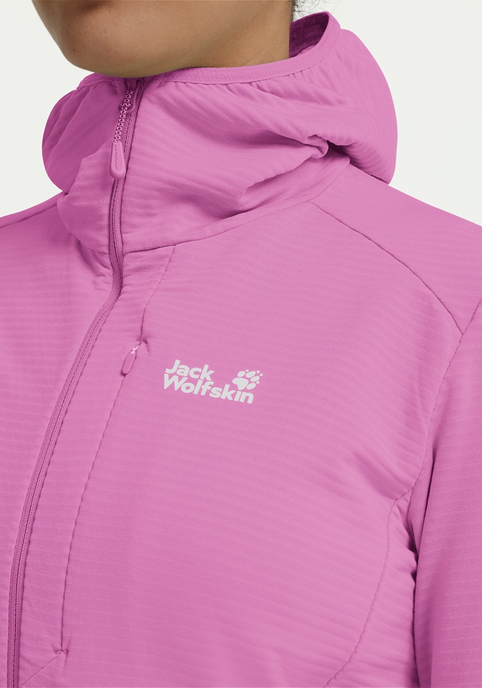 Jack Wolfskin Veste polaire »LITESTRIDE HOODED FZ W« avec capuche avec poches zippées et poche poitrine