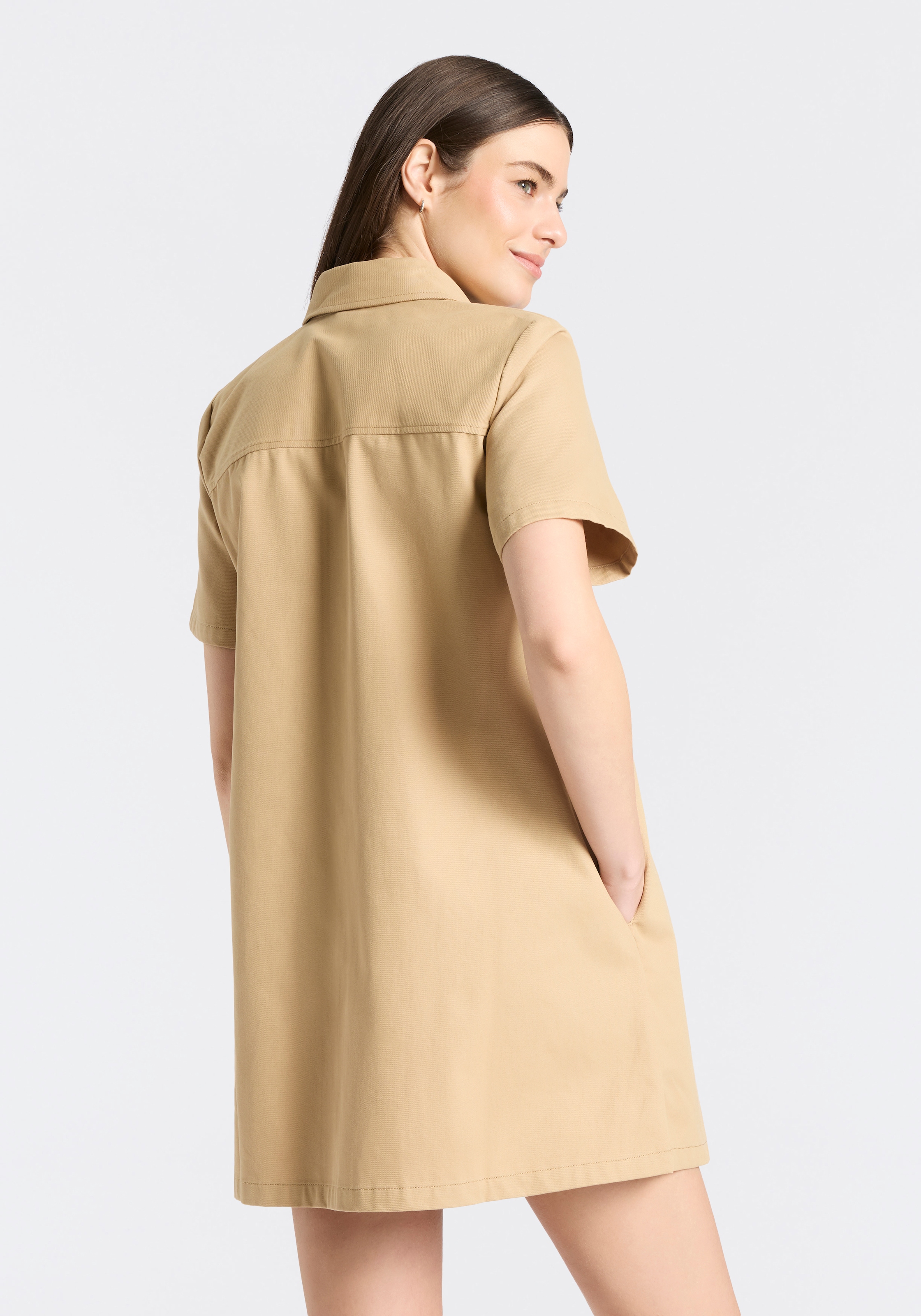 HUGO Hemdblusenkleid »Kandira« Brusttaschen in A-Linie