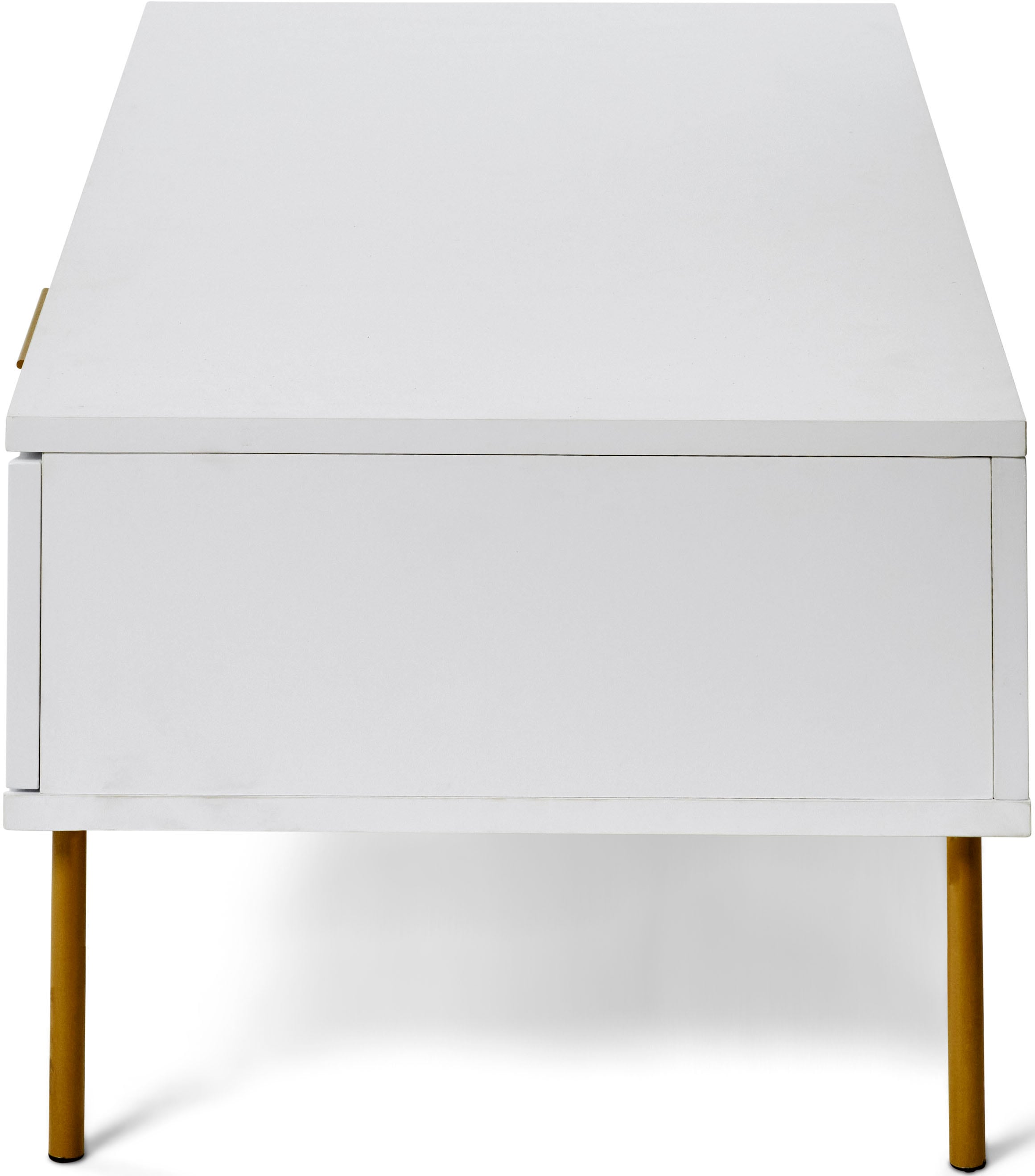 Jahnke Couchtisch »CARVE COFFEE SK« 1 Stk. tlg. Couchtisch mit Schublade und Fach, Gold-Look, raffiniertes Design