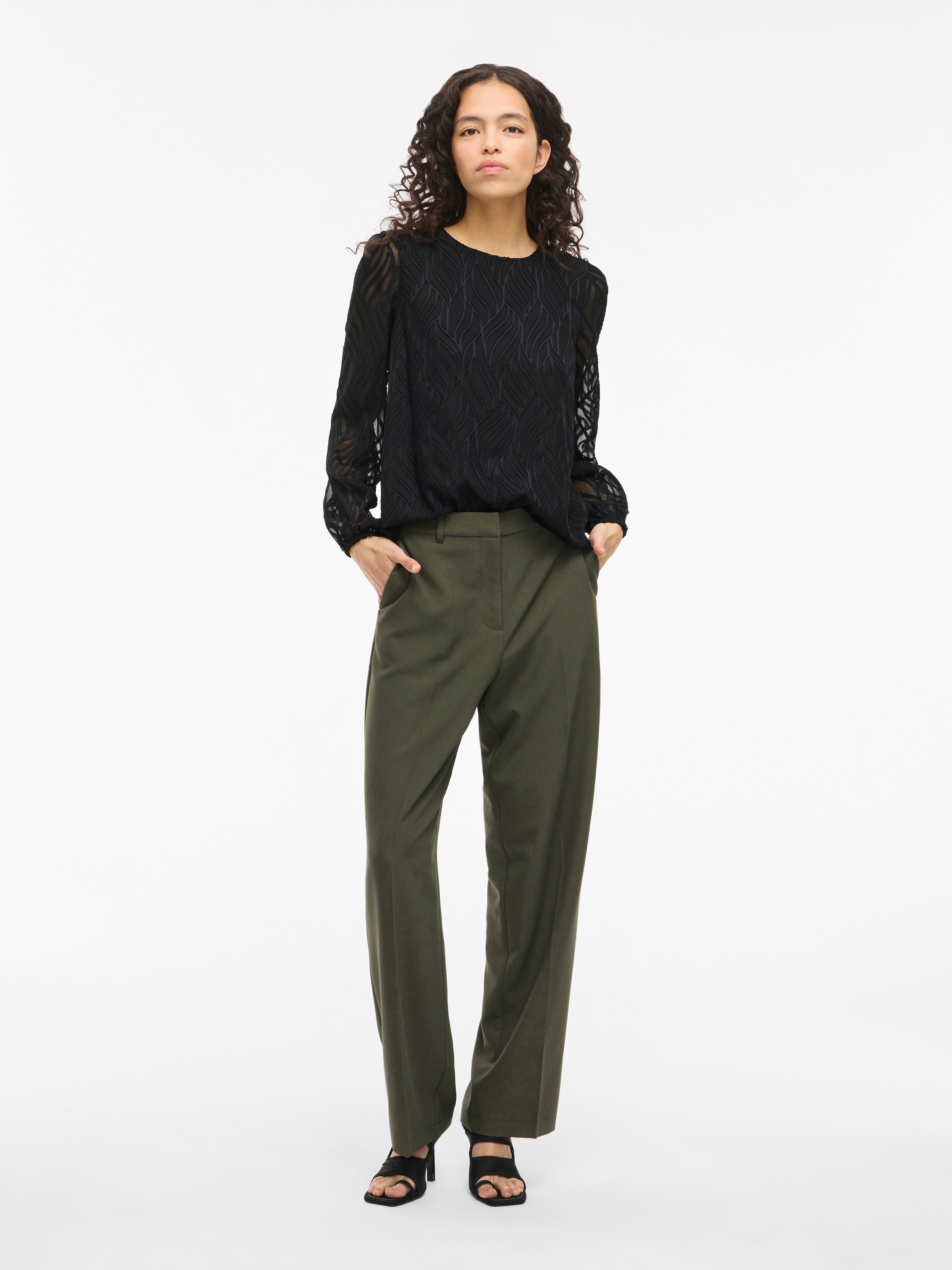 Vila Blusenshirt »VIMIKA O-NECK L/S TOP - NOOS«