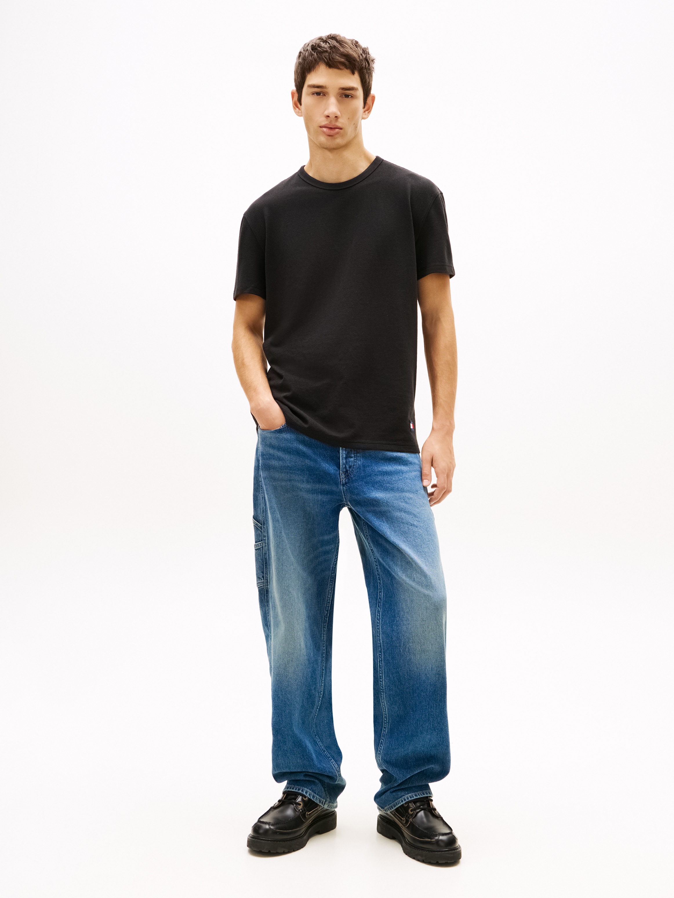 Tommy Jeans T-Shirt »TJM REGULAR WAFFLE« Regular fit mit Rundhalsausschnitt