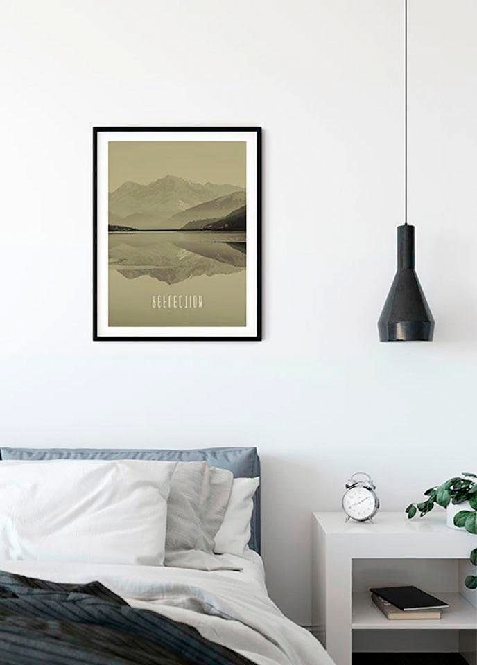Komar Poster »Word Lake Reflection Sand«, Natur, (1 St.), Kinderzimmer, Schlafzimmer, Wohnzimmer