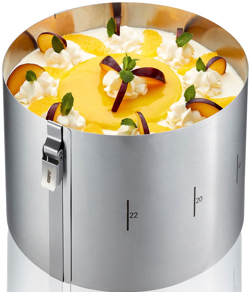 GEFU Cadre de cuisson »TONDO CLIP« patentierter Sicherungsclip fixiert den Ring auf der gewünschten Grösse