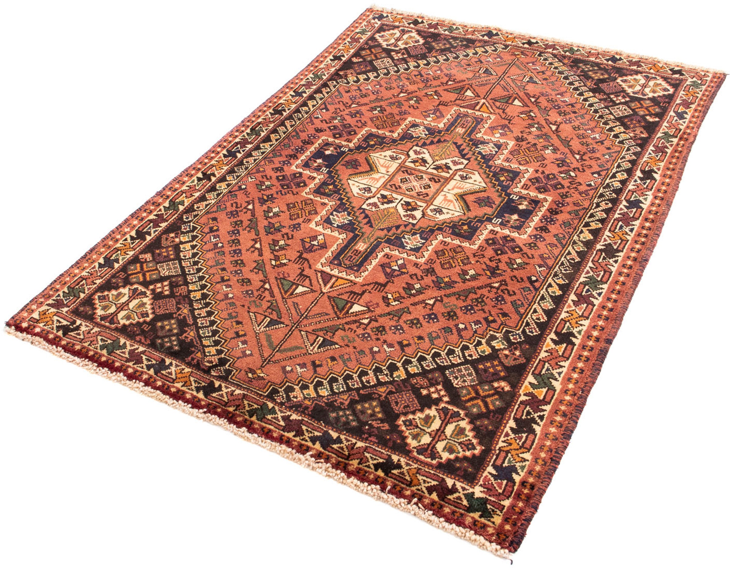 Image of morgenland Orientteppich »Perser - Nomadic - 161 x 108 cm - hellrot«, rechteckig, 10 mm Höhe, Wohnzimmer, Handgeknüpft, Einzelstück mit Zertifikat bei Ackermann Versand Schweiz
