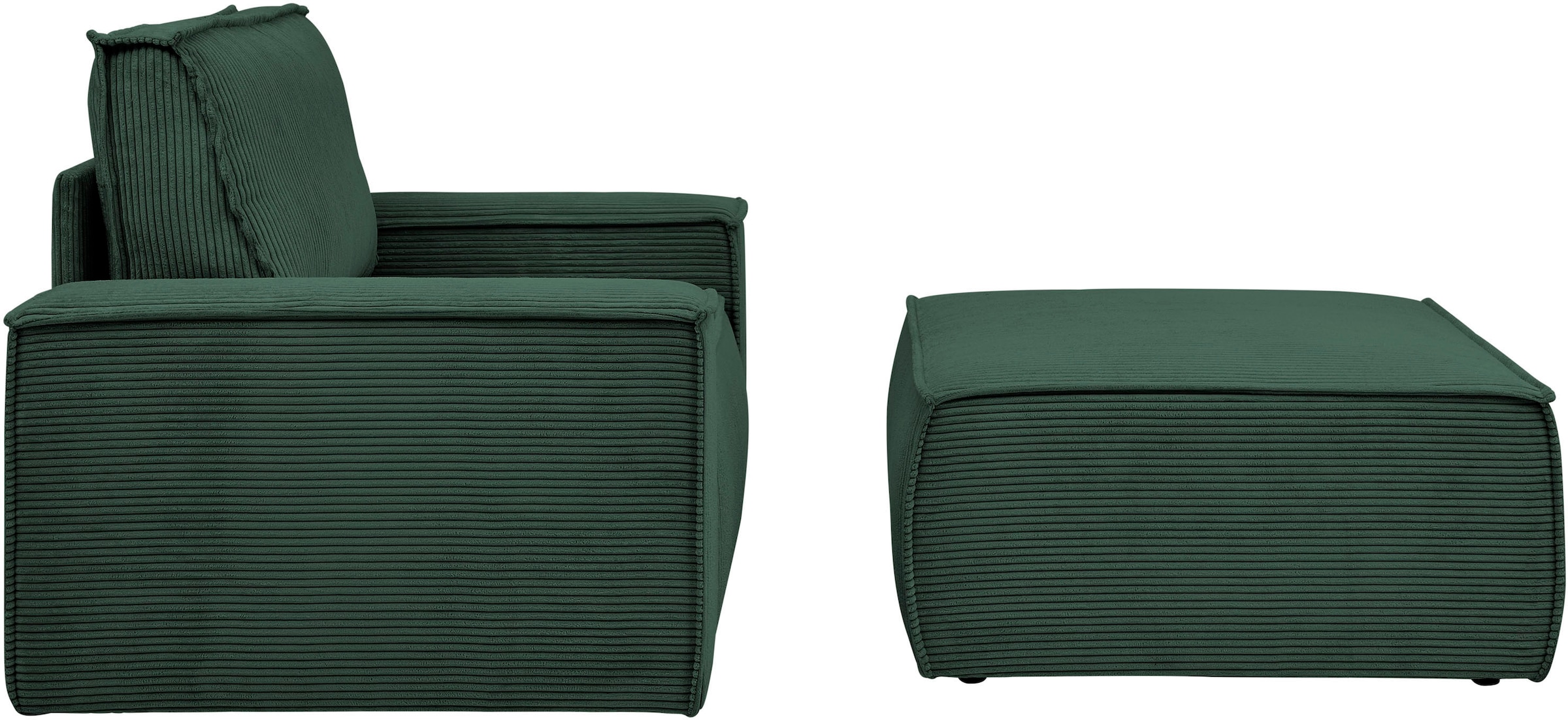 Home affaire Sessel »SHERWOOD«, Loveseat und Hocker im Set, passend zur Polster-Serie SHERWOOD