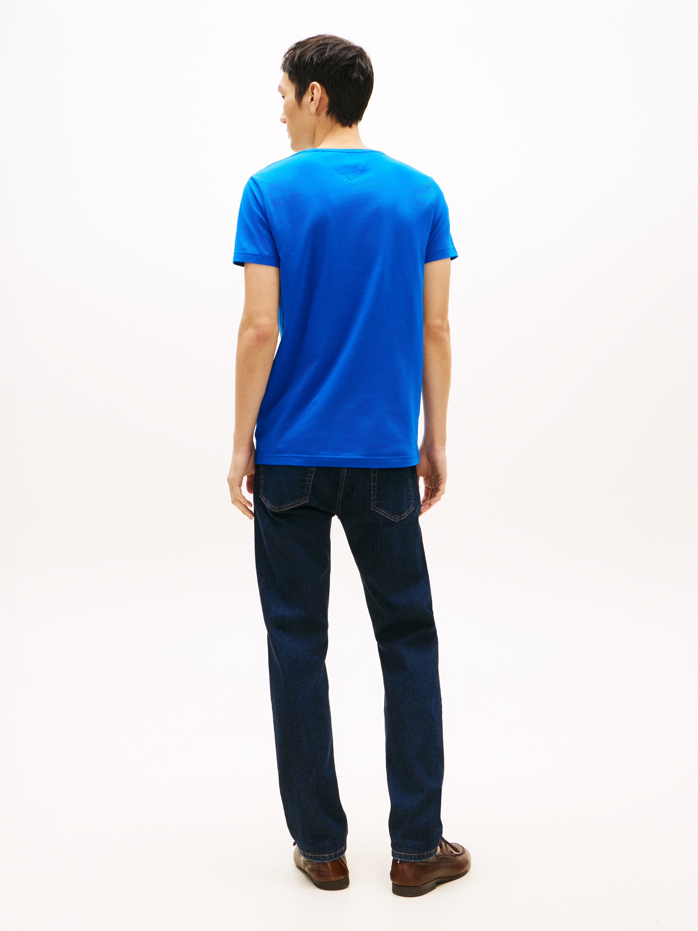 Tommy Hilfiger T-shirt »STRETCH SLIM FIT« unifarben, casual, slim fit, Baumwollmix, Rundhals