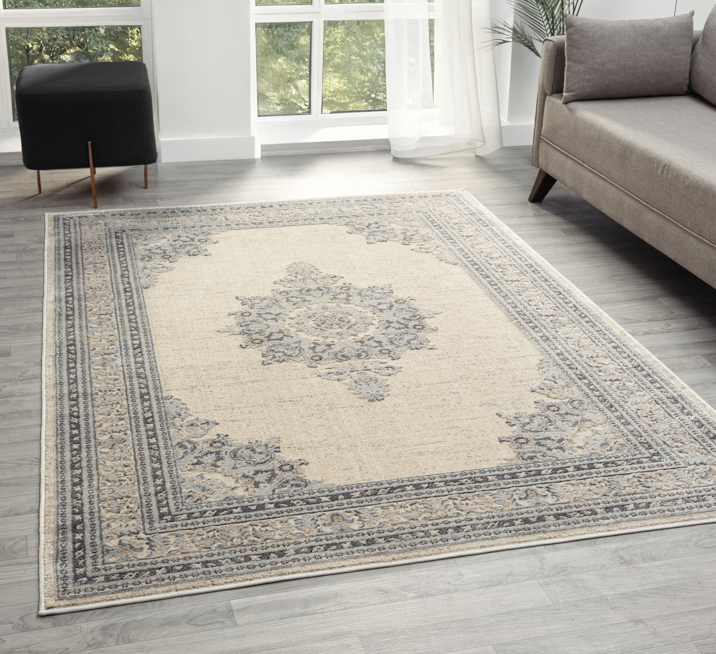 GOODproduct Teppich »Banli, Vintage-Look, Orient-Optik« rechteckig 9 mm Höhe dezenter Glanz, Schrumpf-Garn-Effekt, Vintage-Look, Orient-Optik