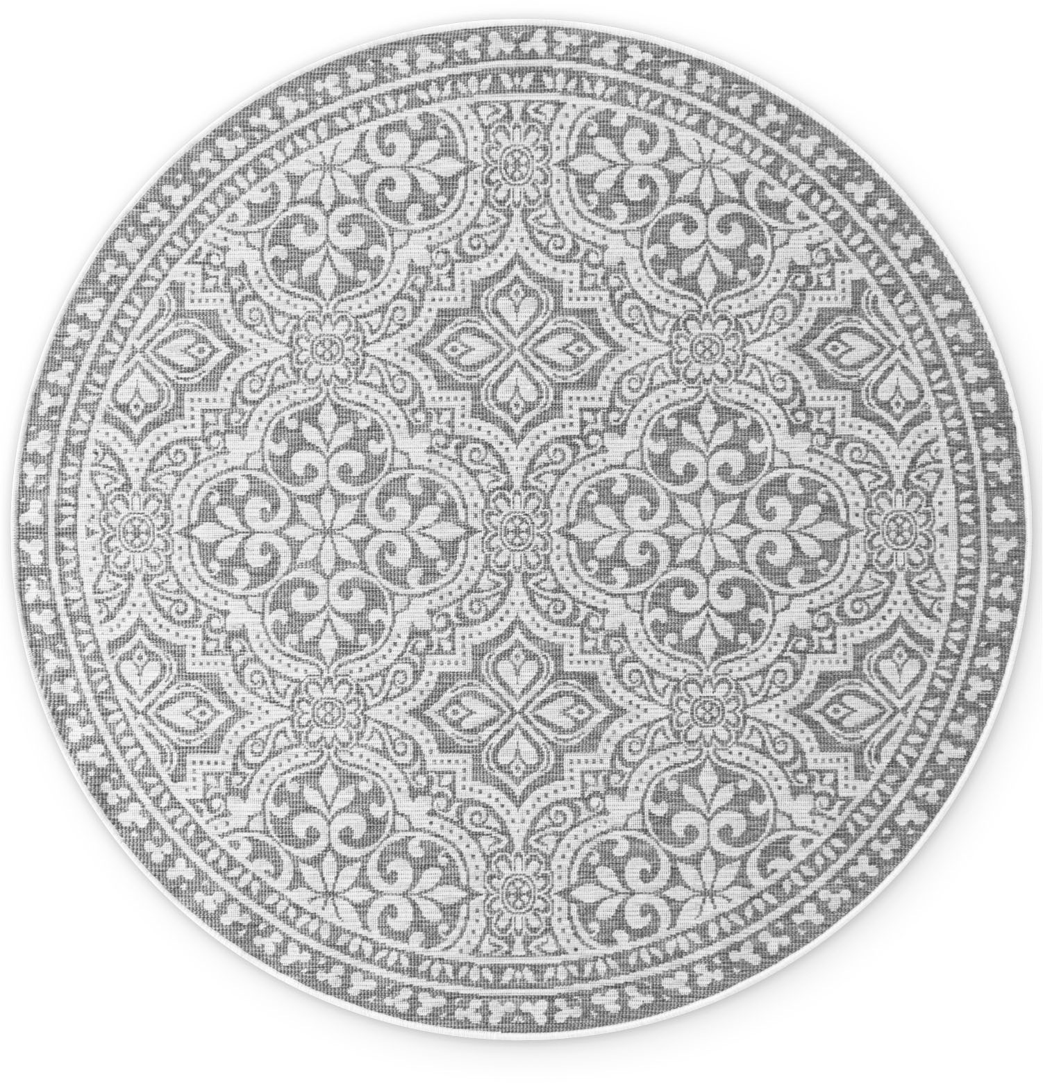 HANSE Home Tapis d'extérieur »Rosel Wendetppich« Rond 5 mm Höhe In und Outdoor, Flachgewebe, wetterfest, pflegeleicht, robust