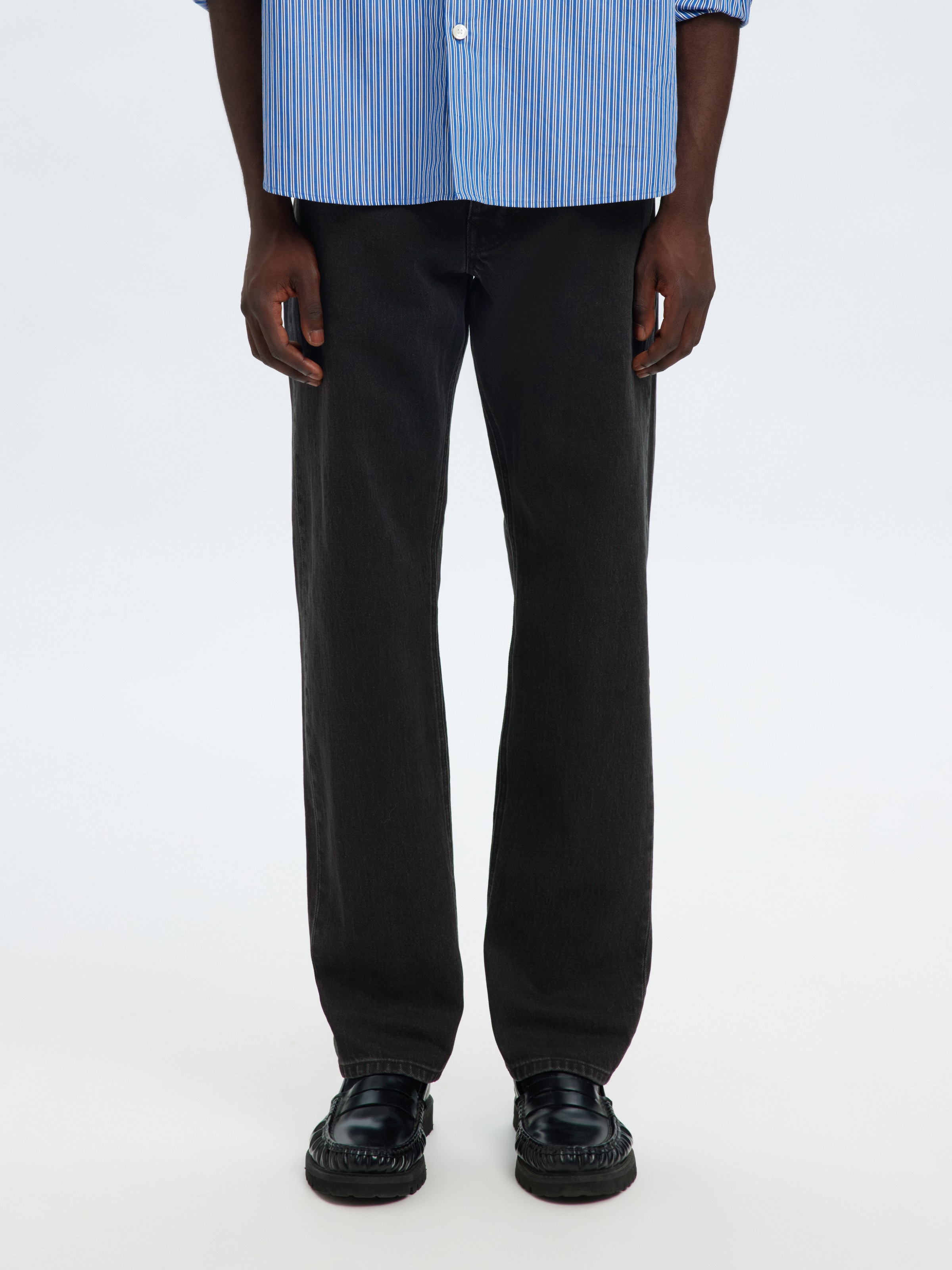 Selected, Herren, SELECTED 5-Pocket-Jeans »SLH190-REG TAPERED BEN KORI JEANS NOOS«, schwarz denim detail:201, 36, Länge 32, Coole Jeans von Selected 