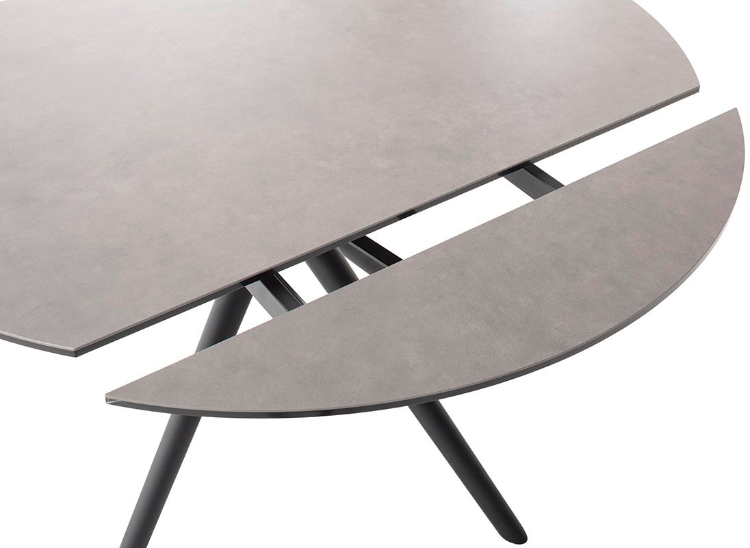 MCA furniture Esstisch »RUBIKON Vierfusstisch 90-135 cm«, (Einzelstück), Keramik, Metall, Längsseitenauszug, ausziehbar, 13 mm