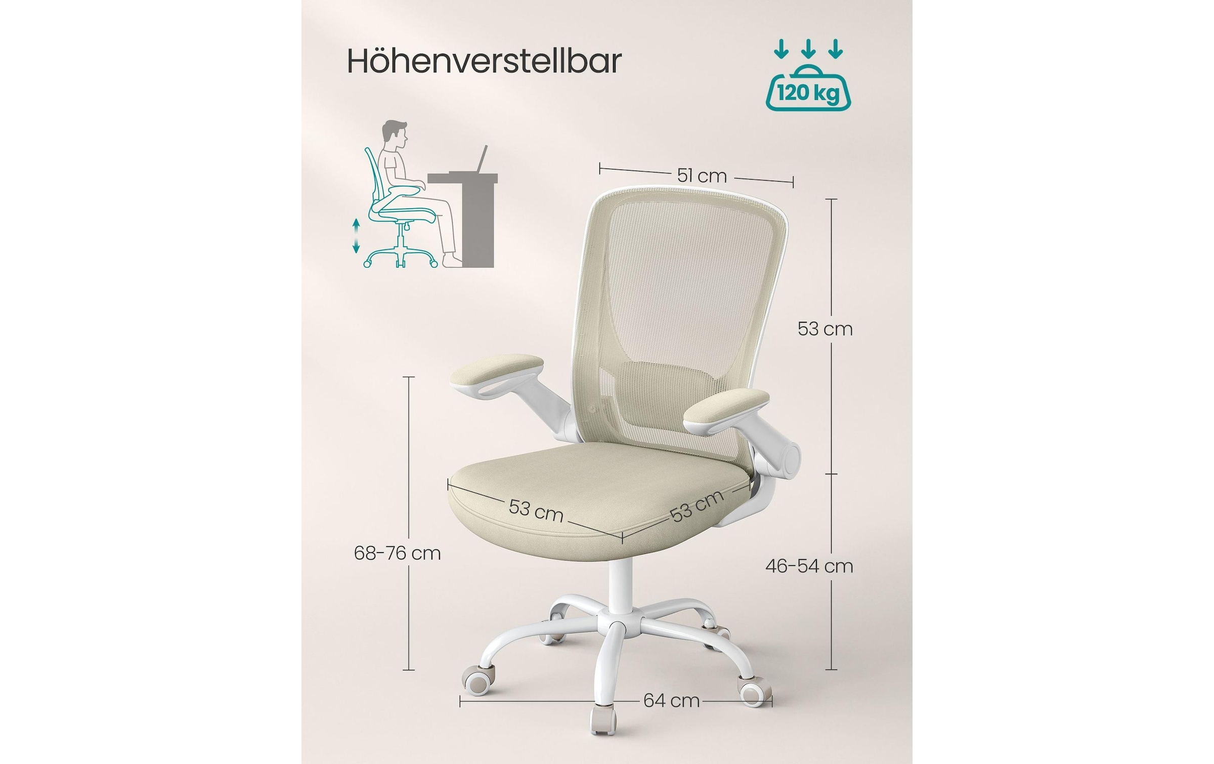 SONGMICS Bürostuhl »höhenverstellbar« ()