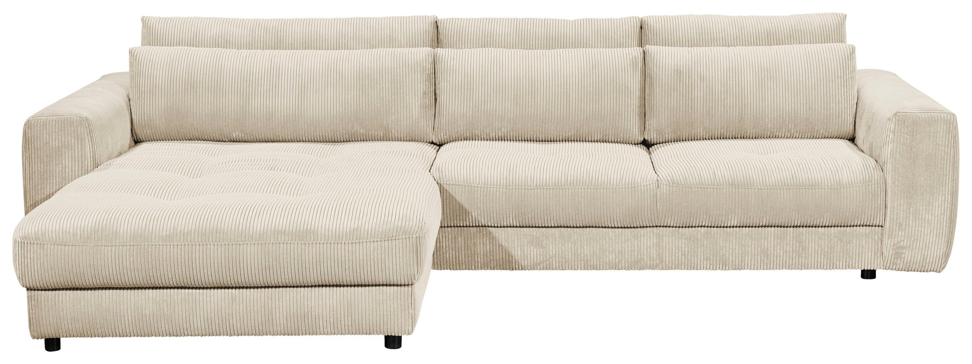 ED EXCITING DESIGN Ecksofa »Barura L-Form« mit 3 Nierenkissen