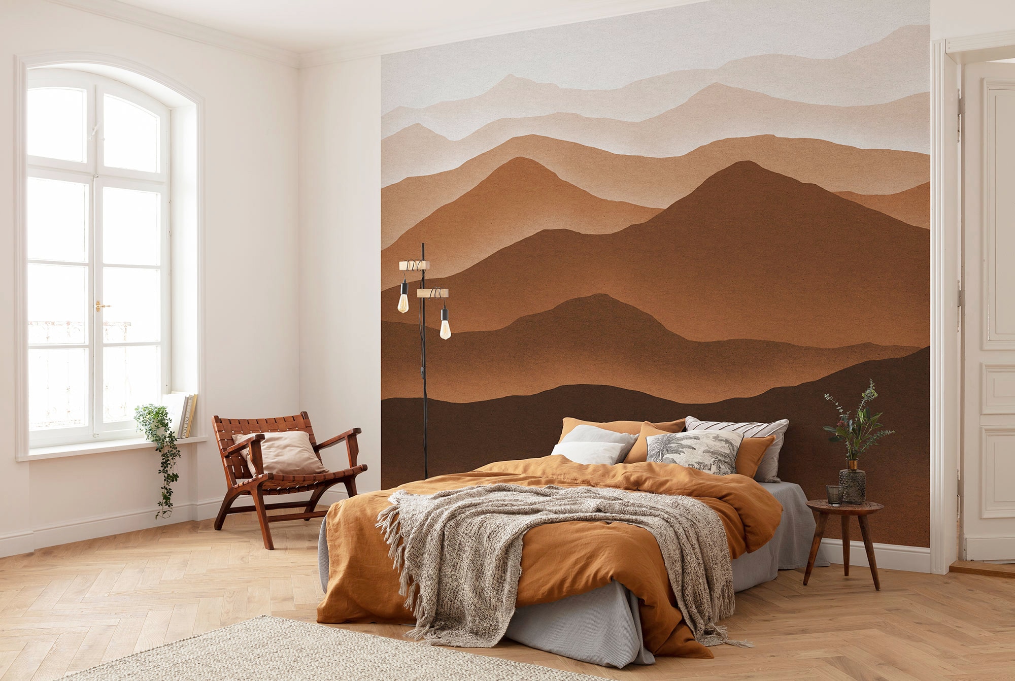 Komar Vliestapete »Digitaldruck Vlies - Macchiato Mountains - Grösse 300 x 250 cm«, bedruckt, Wohnzimmer, Schlafzimmer