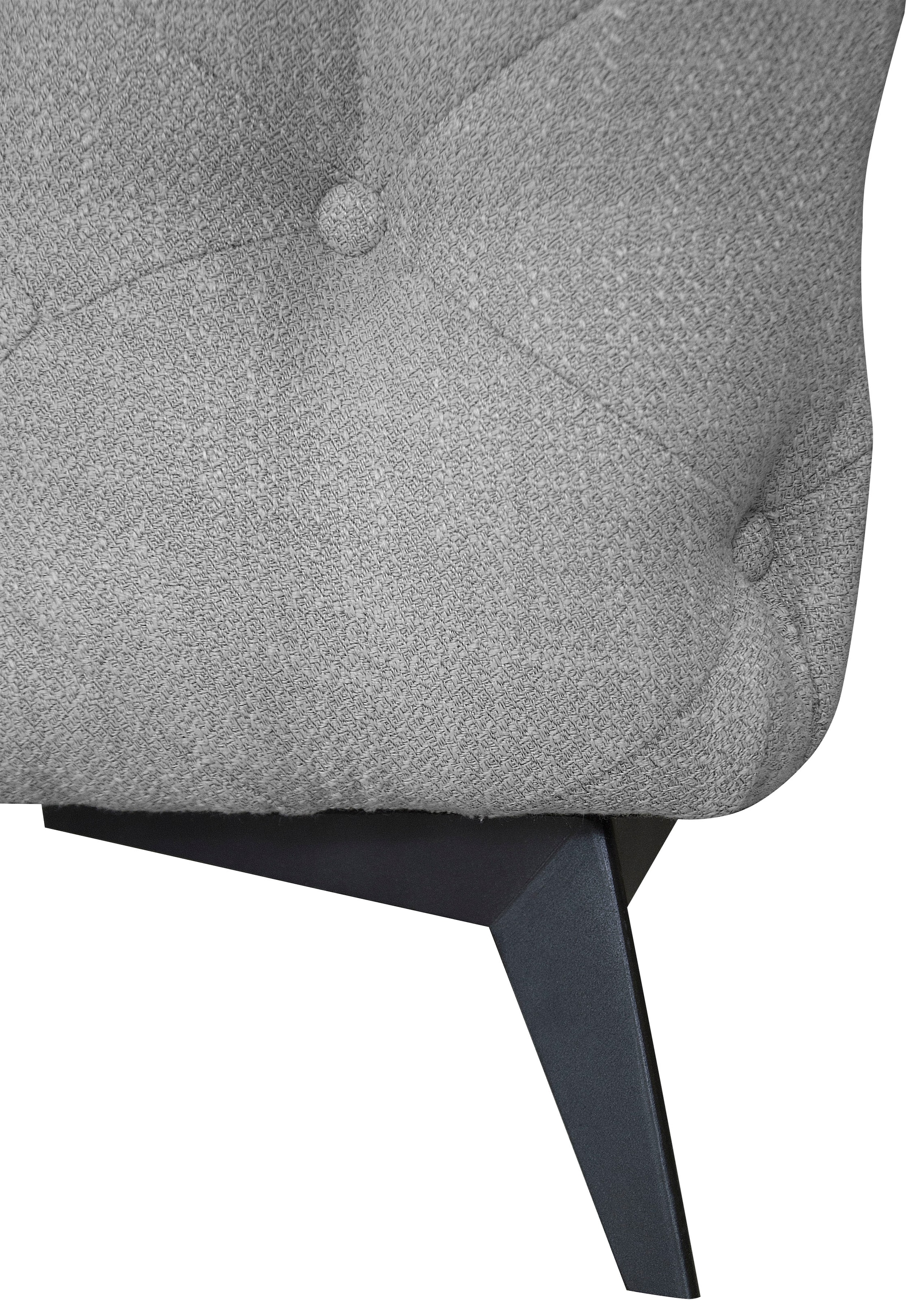Home affaire Chesterfield-Sofa »Ecksofa GLYNIS L-Form mit Wellenunterfederung, Masse B/T/H 323/264/75cm« aufwändige Knopfheftung, moderne Chesterfield Optik, Fussfarbe wählbar