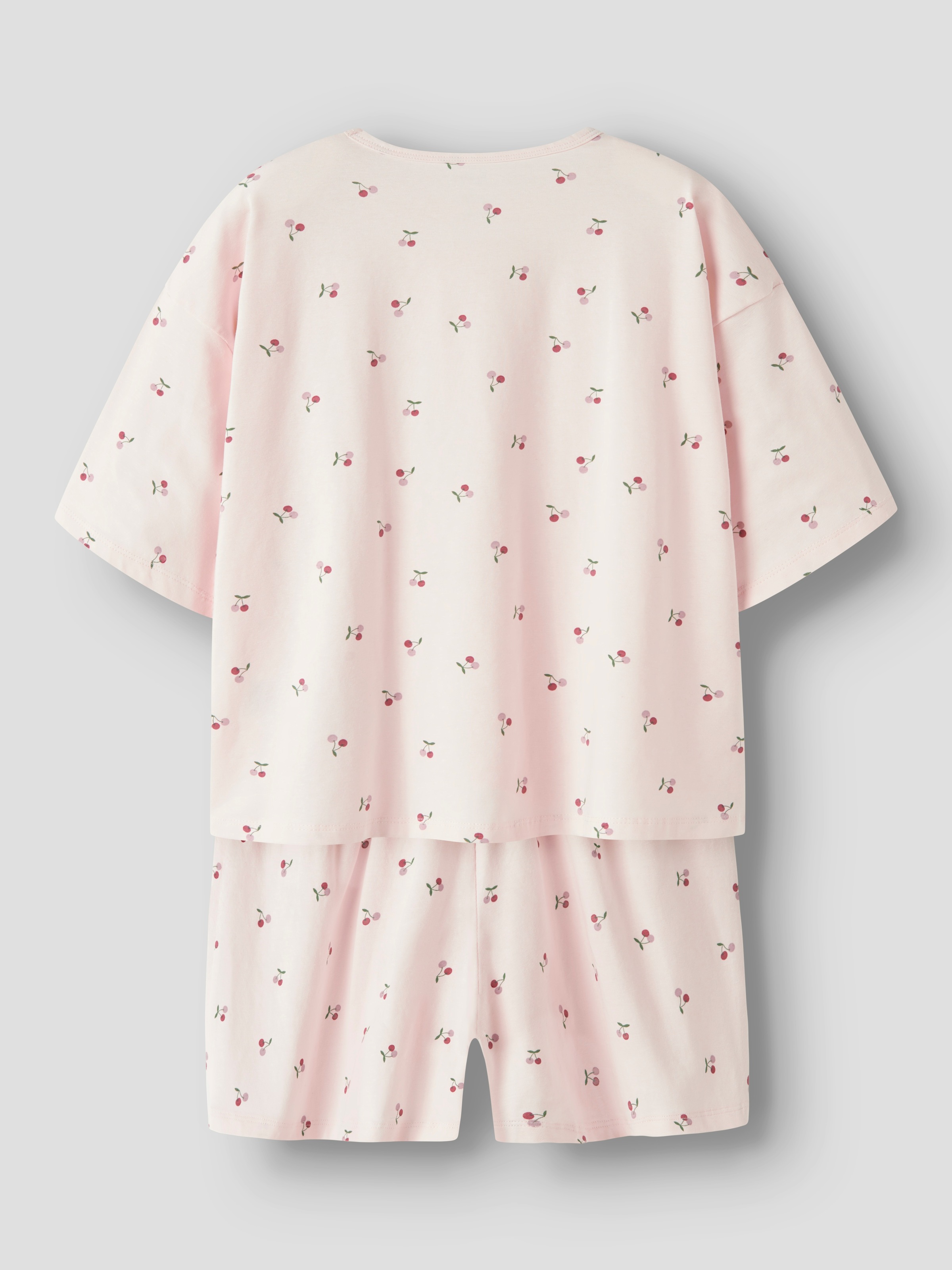 Name It Pyjama »NKFNIGHTSET BOXY CHERRY NOOS« Set,  Baumwollmischung, Allover Druck