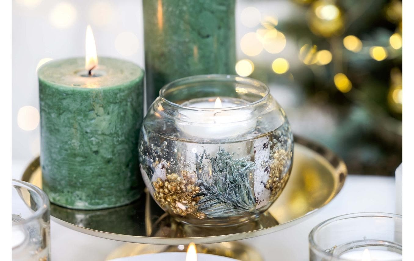 Stoneglow Duftkerze »Frosted Wood rund«