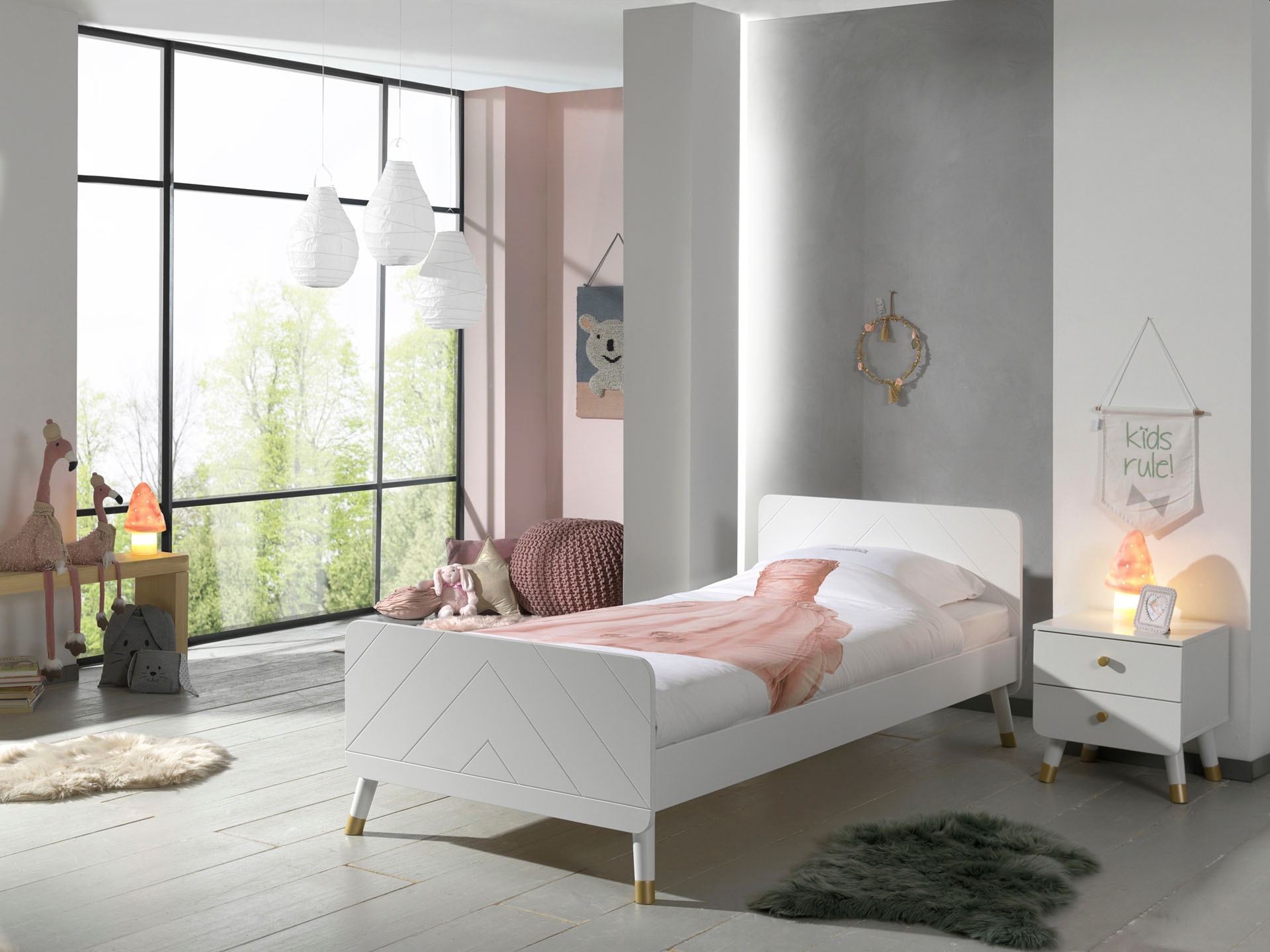 Vipack Jugendzimmer-Set »Billy« Set, Bett, Nachttisch, 2 Stk. tlg.