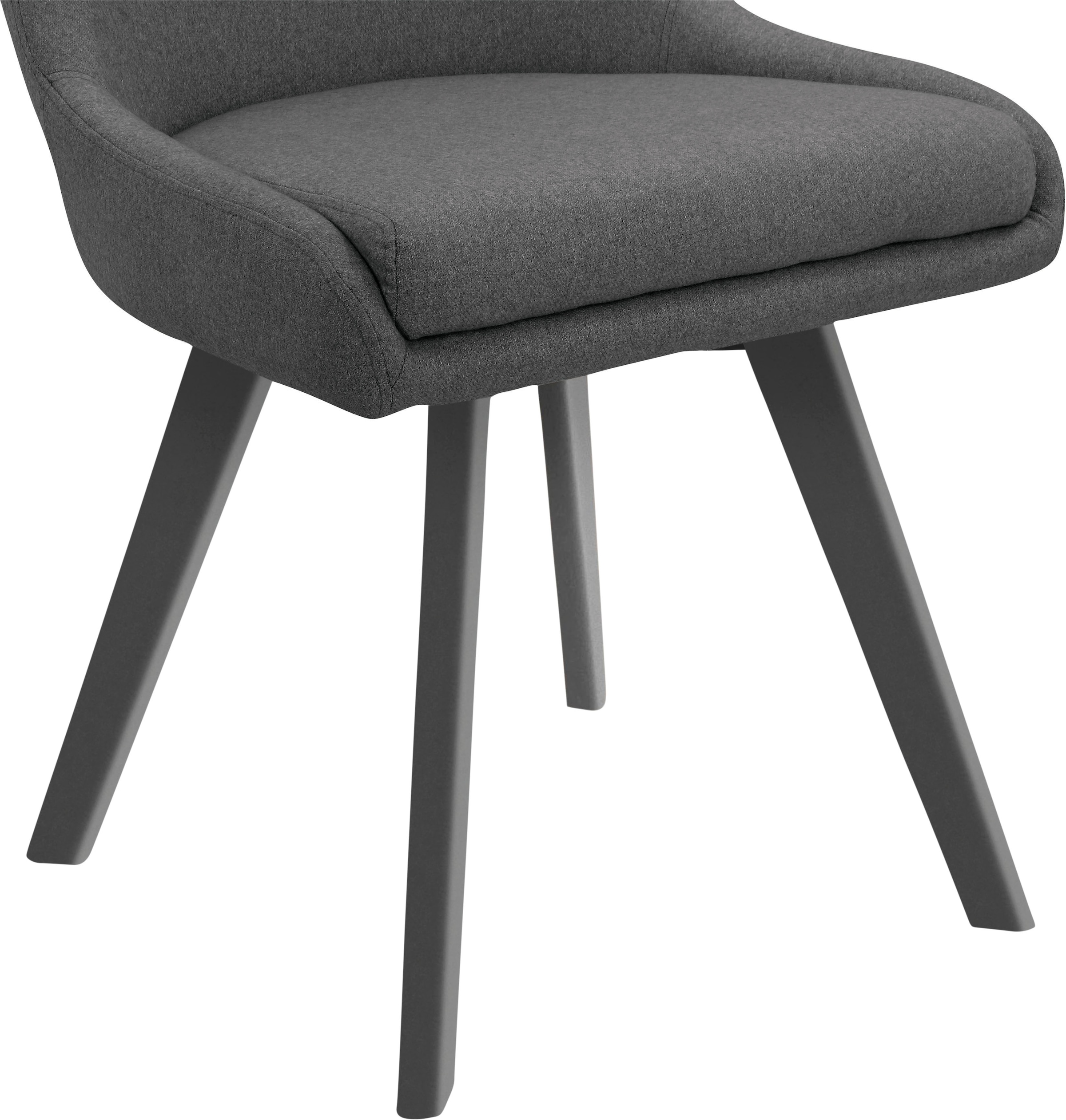 Leonique Esszimmerstuhl »Dilla«, (Set), 2 St., Webstoff, 2er Set, Webstoff Bezug, Beingestell aus Metall, Sitzhöhe 48 cm