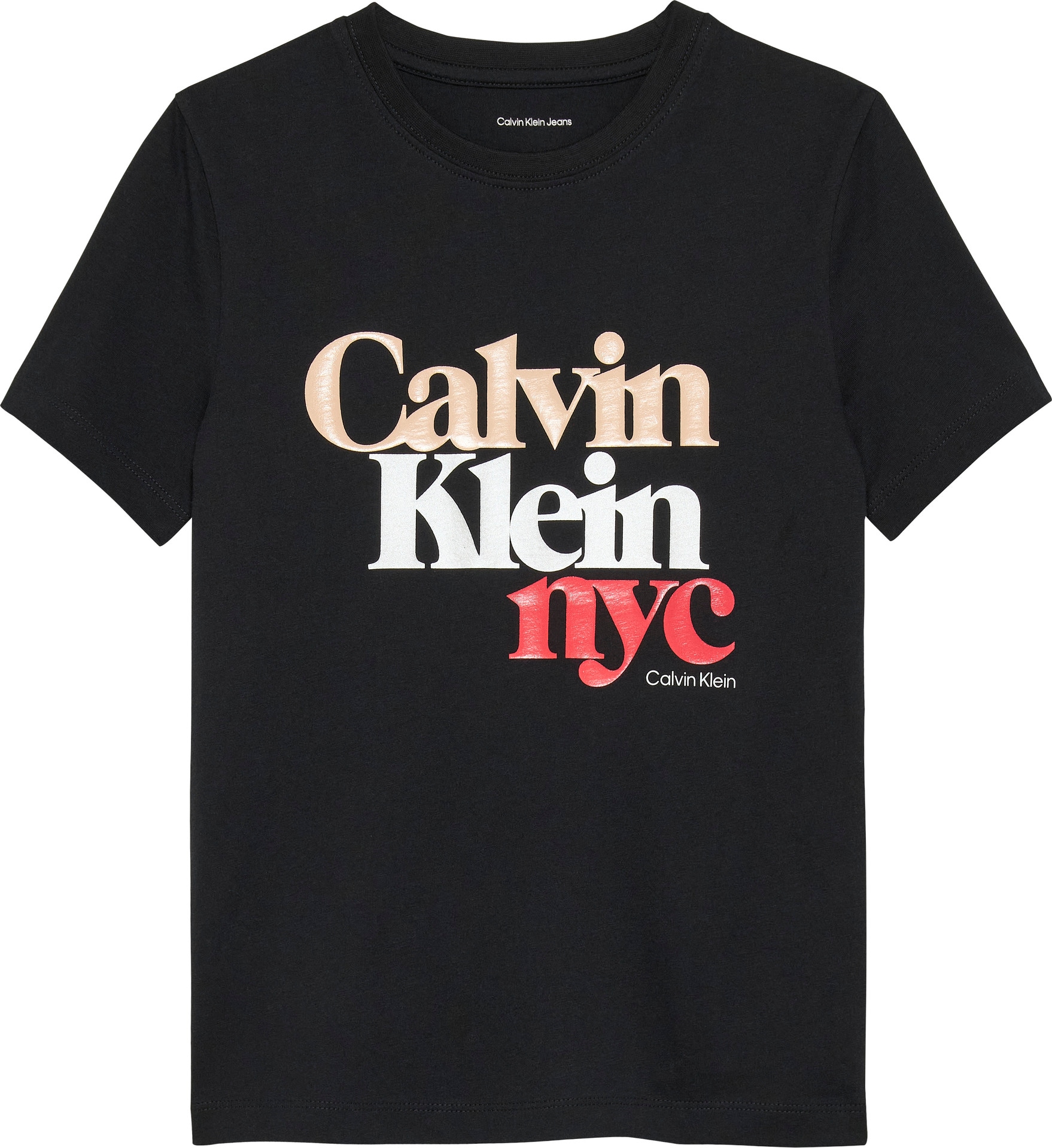Calvin Klein Jeans T-Shirt »PEARL SIGNATURE NYC REGULAR TEE«, für Kinder bis 16 Jahre, mit grossem Druck