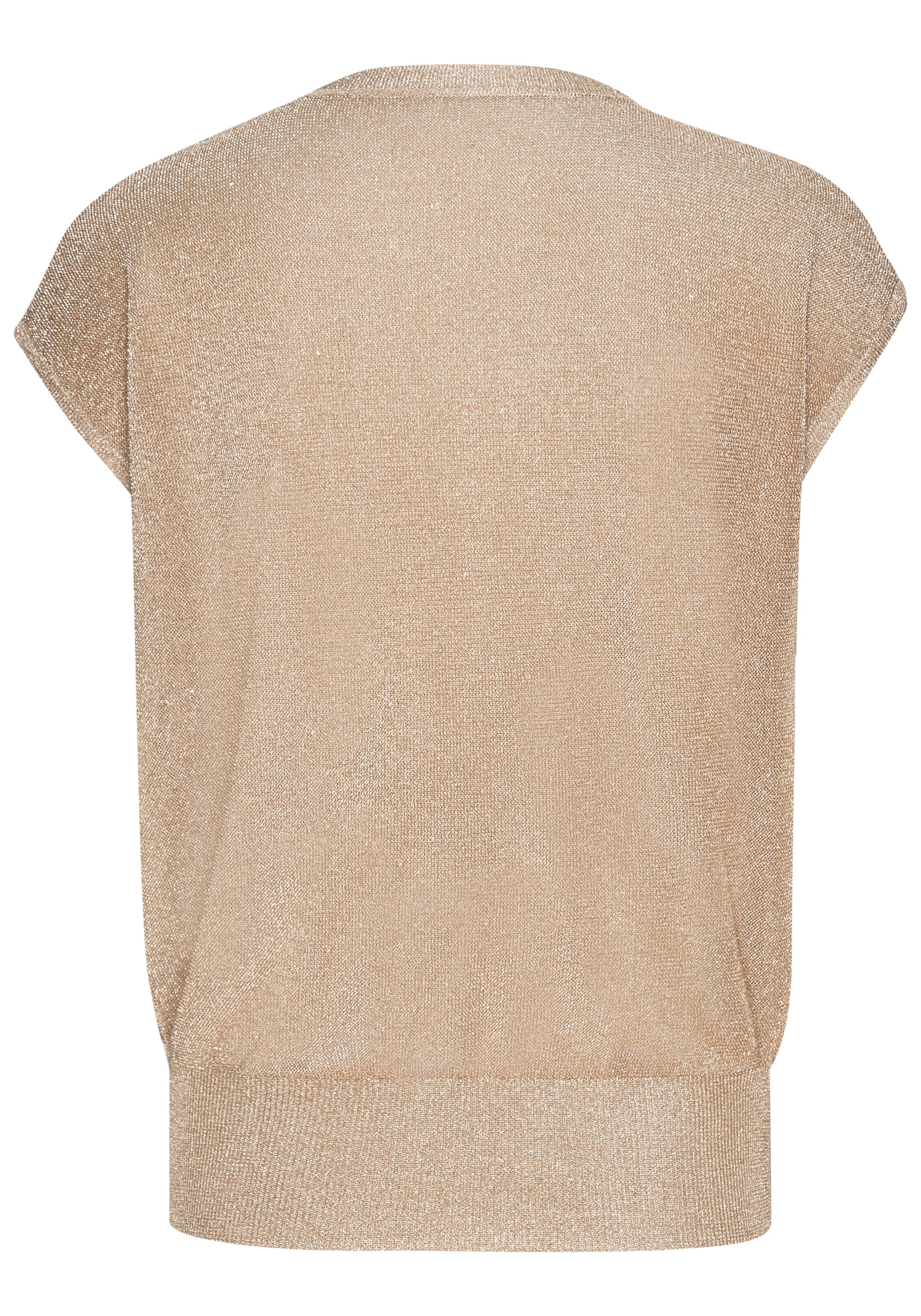 LASCANA Pull à manches courtes aus Glitzergarn mit Gliederketten-Detail