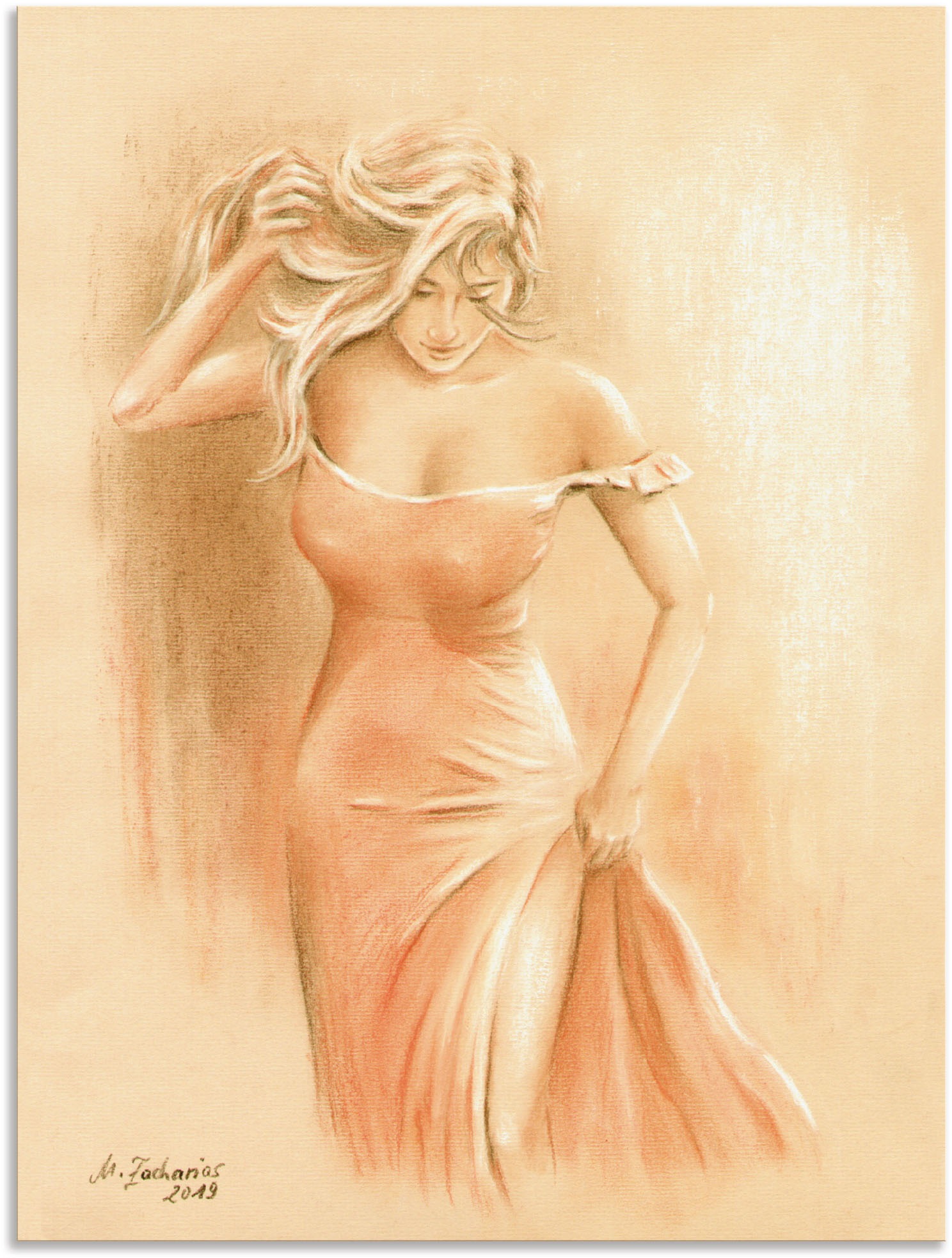 Image of Artland Wandbild »Kurviges Model«, Erotische Bilder, (1 St.), in vielen Grössen & Produktarten - Alubild / Outdoorbild für den Aussenbereich, Leinwandbild, Poster, Wandaufkleber / Wandtattoo auch für Badezimmer geeignet bei Ackermann Versand Schweiz