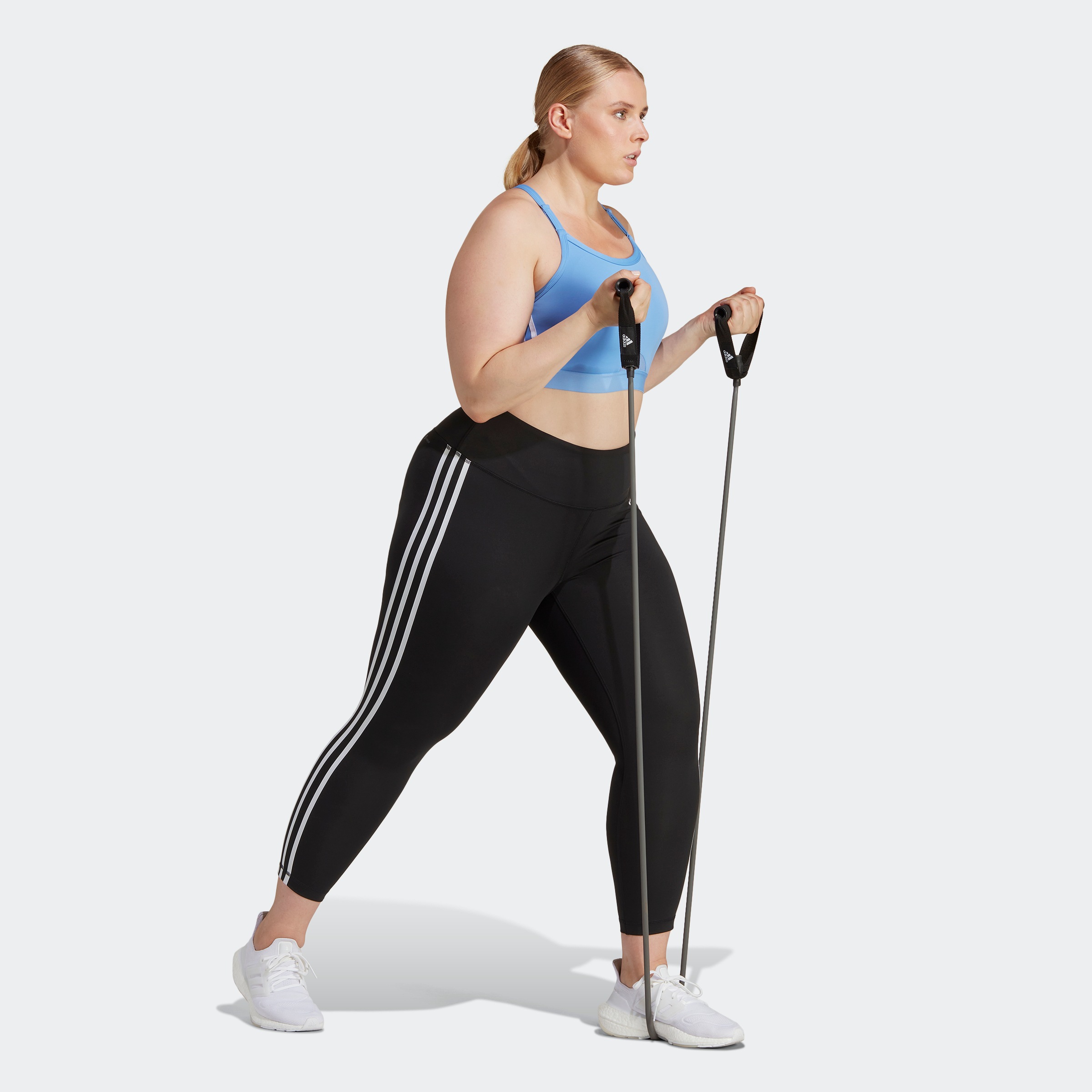 adidas Performance Trainingstights »TRAIN ESSENTIALS 3-STREIFEN HIGH-WAISTED – GROSSE GRÖSSEN«, (1 tlg.)